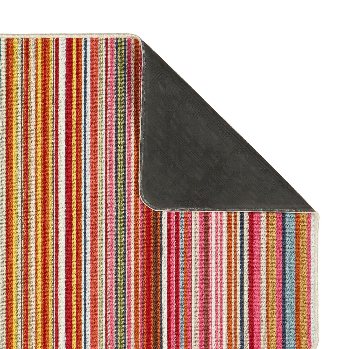 Waschbarer Läuferteppich für Eingangsbereich, Hauseingang, Küche, Flurtür – Gestreift, Regenbogenfarben, Mehrfarbig