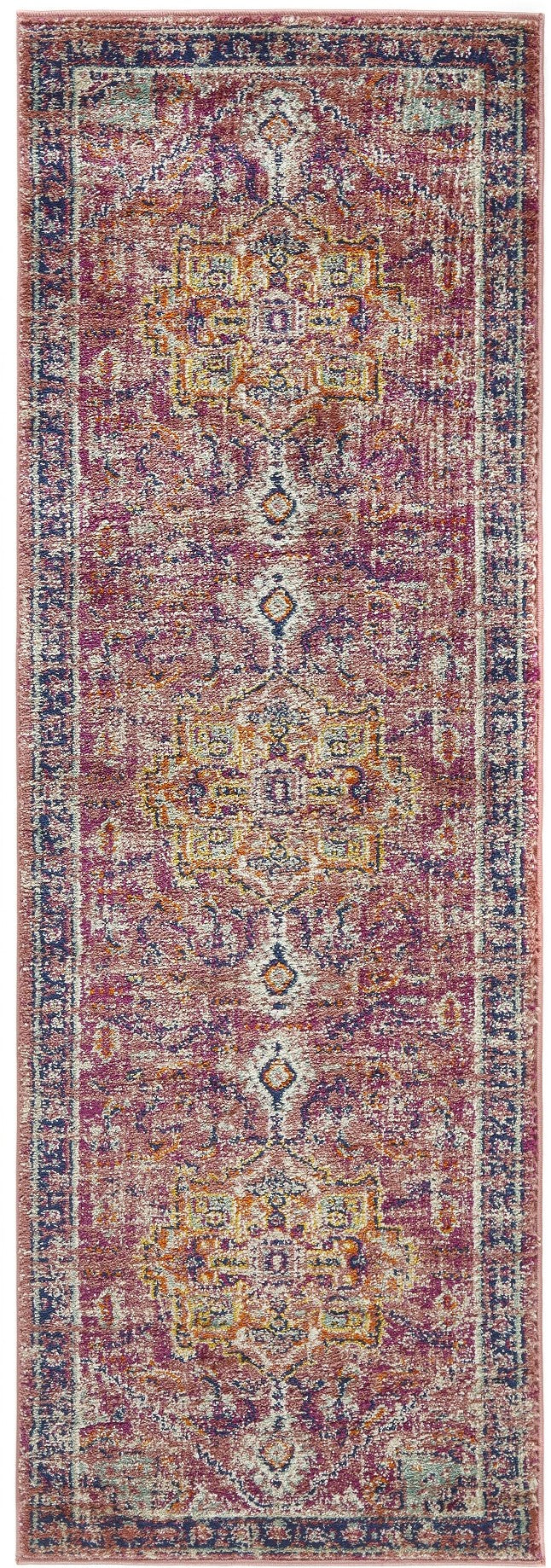 Origins Granada Traditional Bordered Rug & Hallway Runner in Ruby