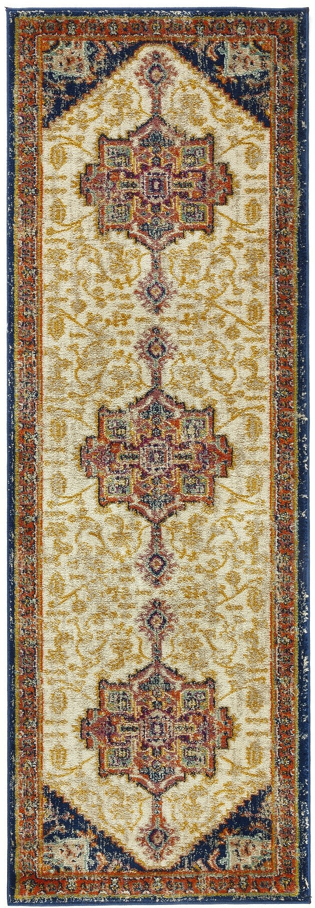 Origins Granada Traditional Bordered Rug & Hallway Runner in Amber