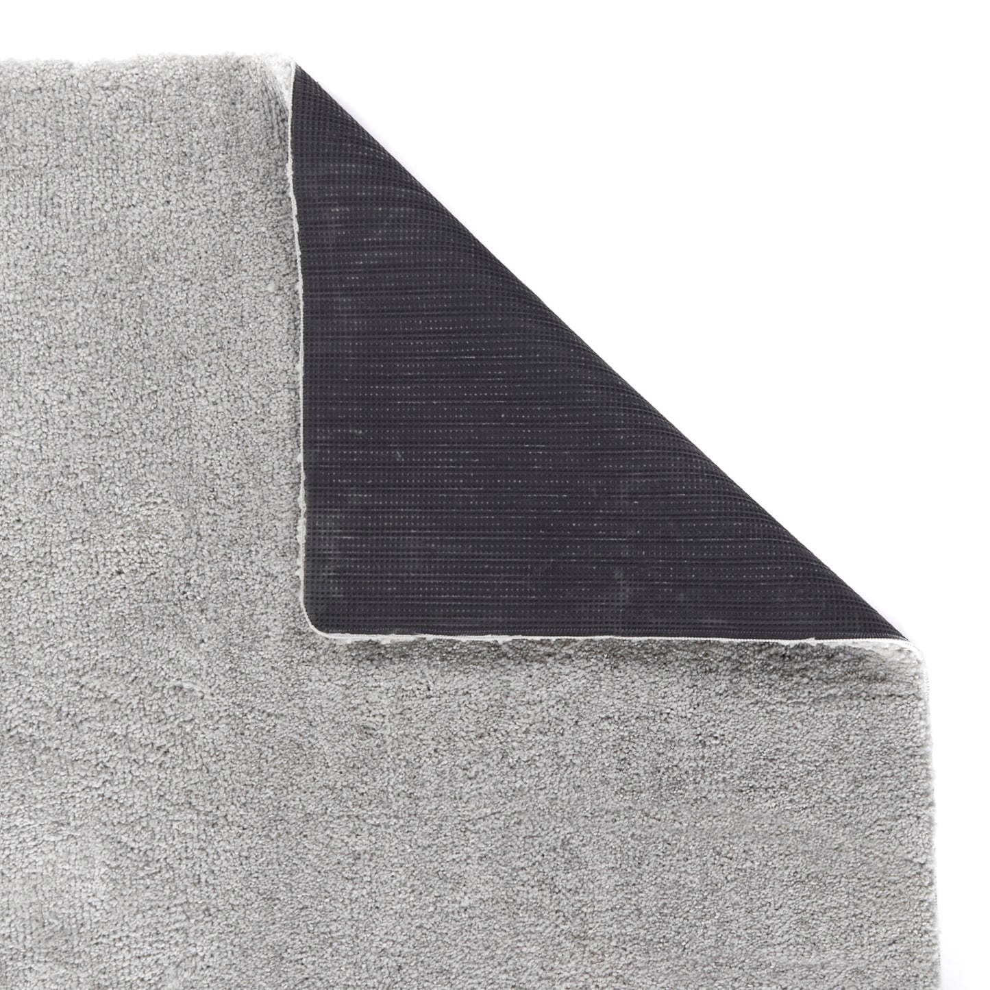 Waschbarer, zotteliger, weicher, flauschiger, rutschfester, maschinenwaschbarer Teppich von My Lux in Silber