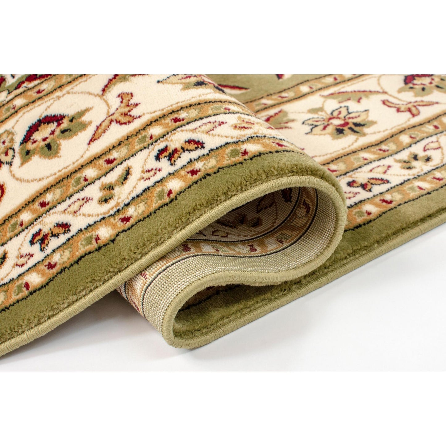 Sherborne Green Rug Traditional Classic Oriental Bedroom Living Room Rug