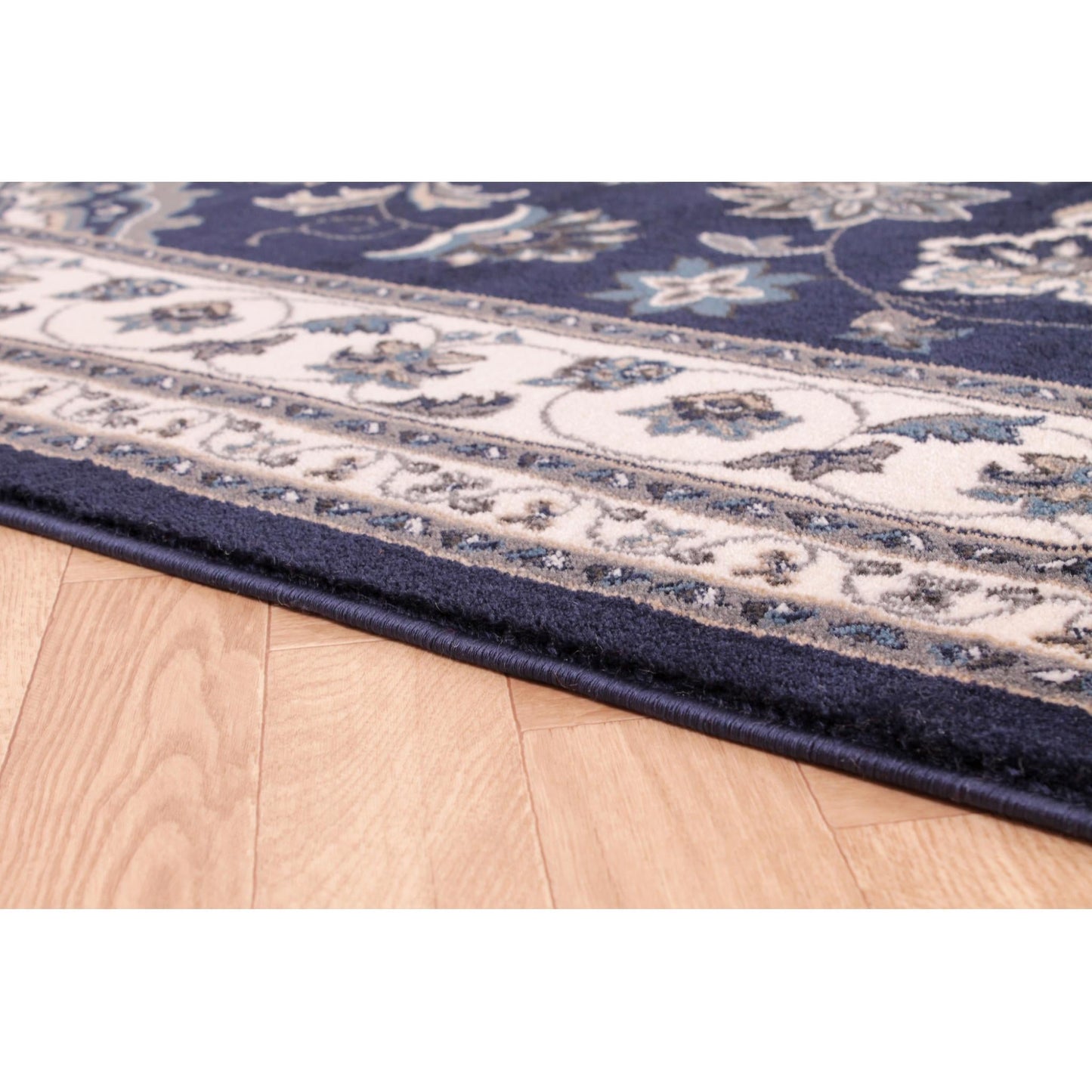 Sherborne Navy Rug Traditional Classic Oriental Bedroom Living Room Rug
