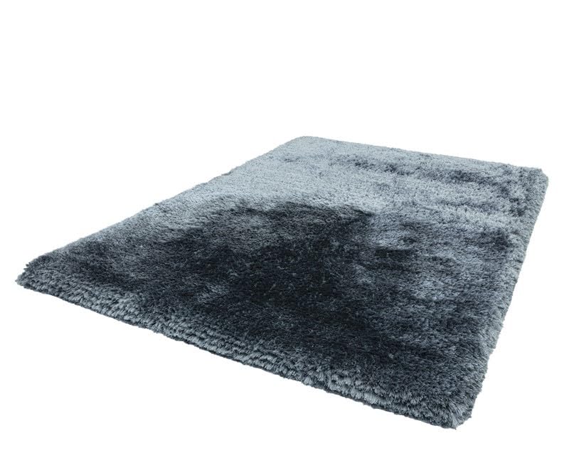 Plüschiger Shaggy-Teppich für Wohnzimmer und Schlafzimmer, Hochflor, dick, flauschig, handgefertigt, fusselfrei, seidig, schimmernd, glänzend, einfarbig, Hochflor-Teppich