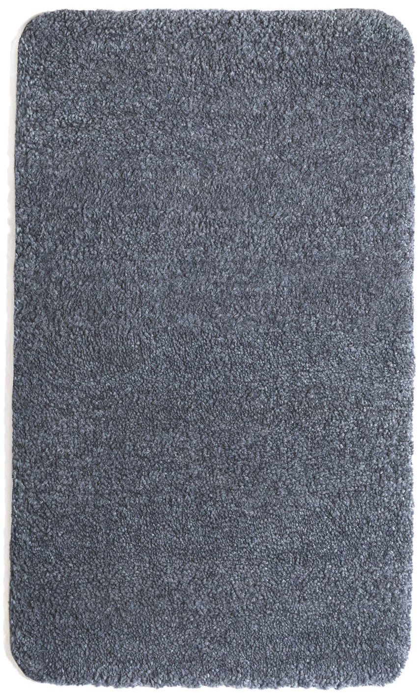 Waschbarer, zotteliger, weicher, flauschiger, rutschfester Teppich in Rauchblau von My Lux