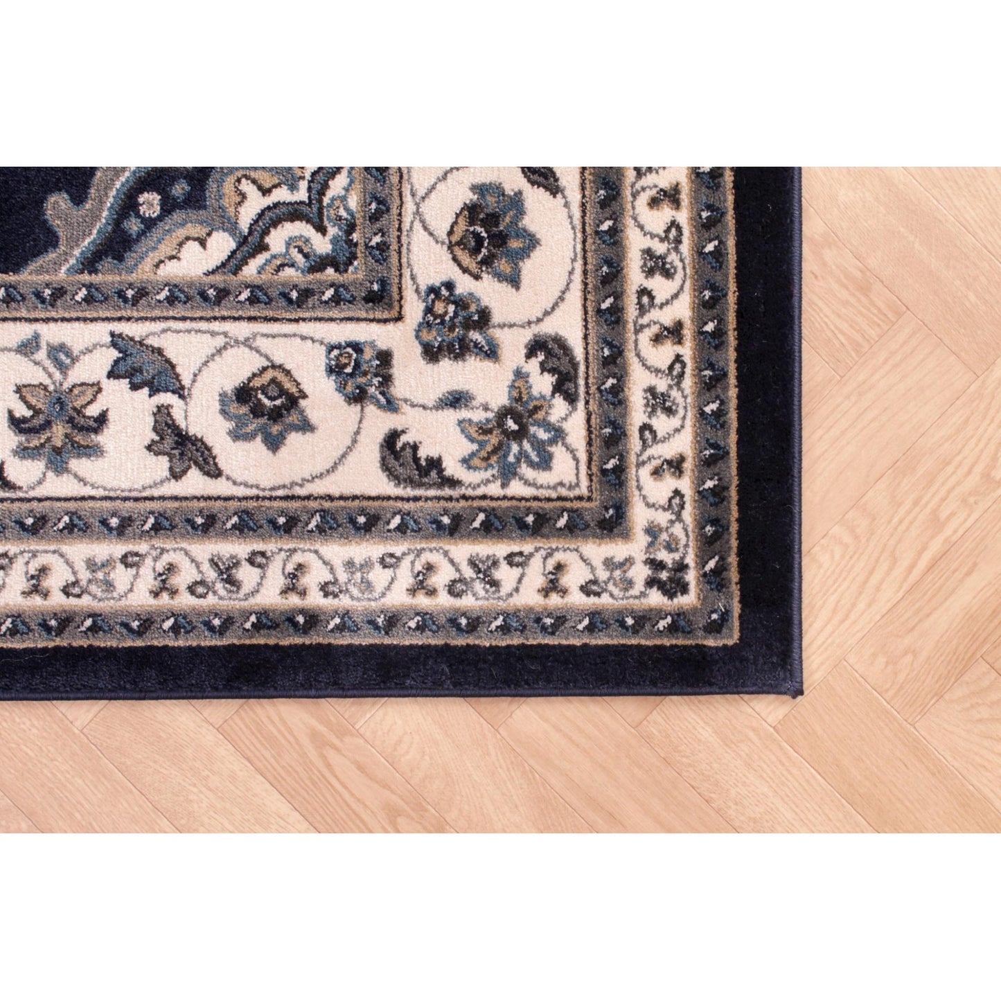 Sherborne Navy Rug Traditional Classic Oriental Bedroom Living Room Rug