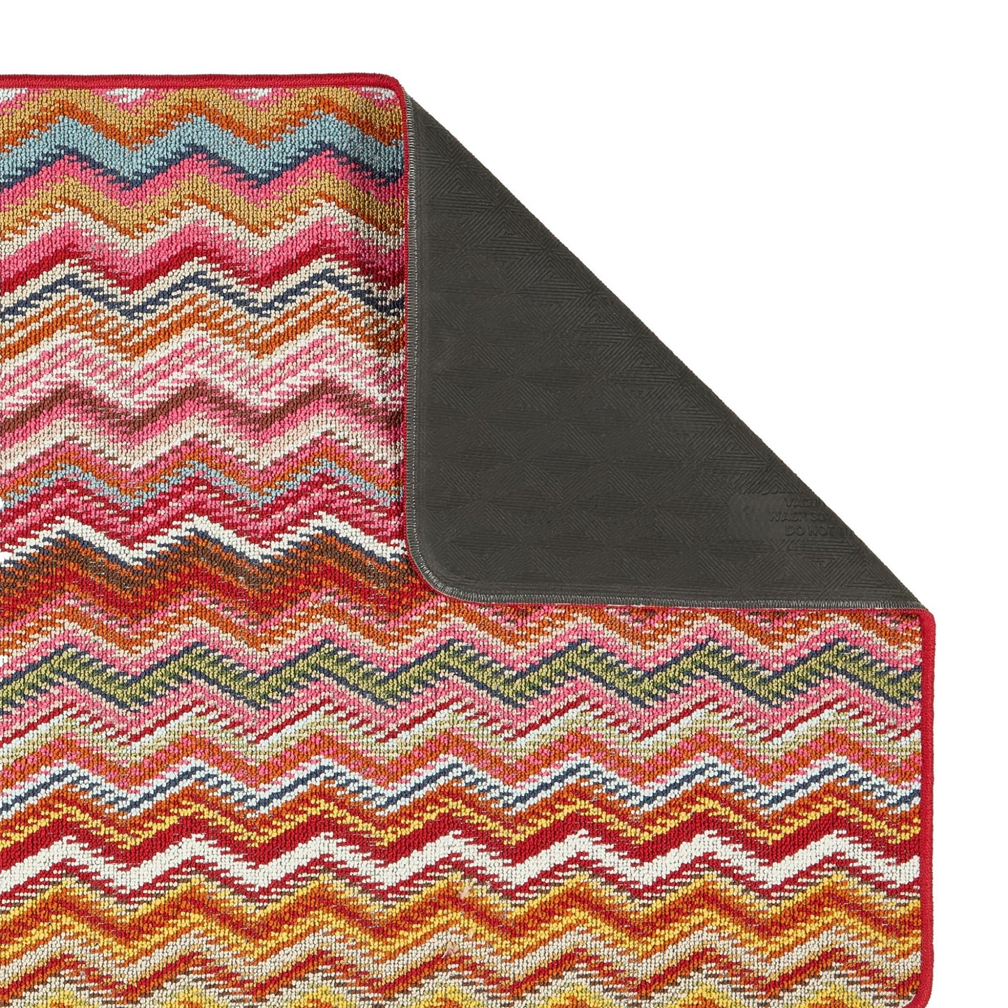 Waschbarer Läuferteppich Zig Zag Multi Bright – Rutschfeste, farbenfrohe Flur- und Küchenmatte