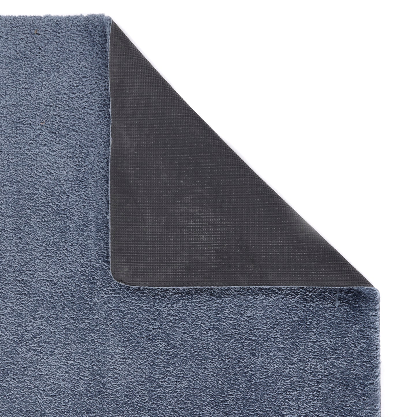 Waschbarer, zotteliger, weicher, flauschiger, rutschfester Teppich in Rauchblau von My Lux