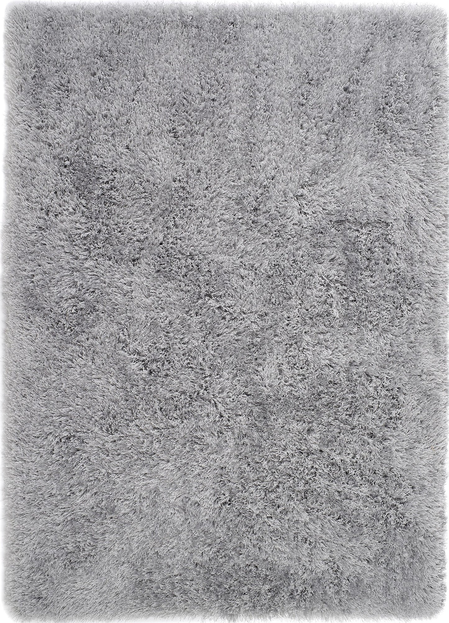Ritzy, einfarbig, zottelig, weich, flauschig, seidig, hoher Flor, Anthrazit, Grau, Silber
