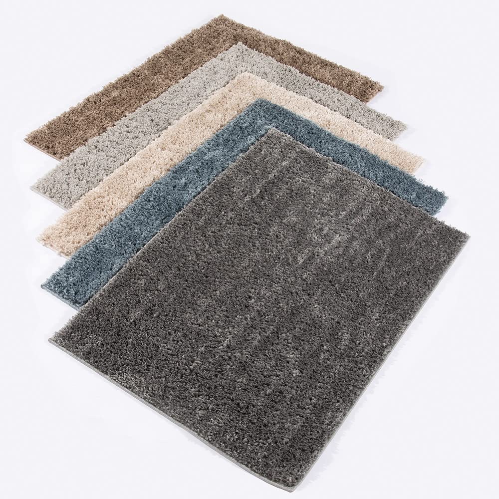 Maschinenwaschbarer, zotteliger Wohnzimmerteppich für Schlafzimmer, Flur und Küche Larissa, moderner, leicht zu reinigender Teppich, weicher Flor, rutschfest, flauschiger Teppich