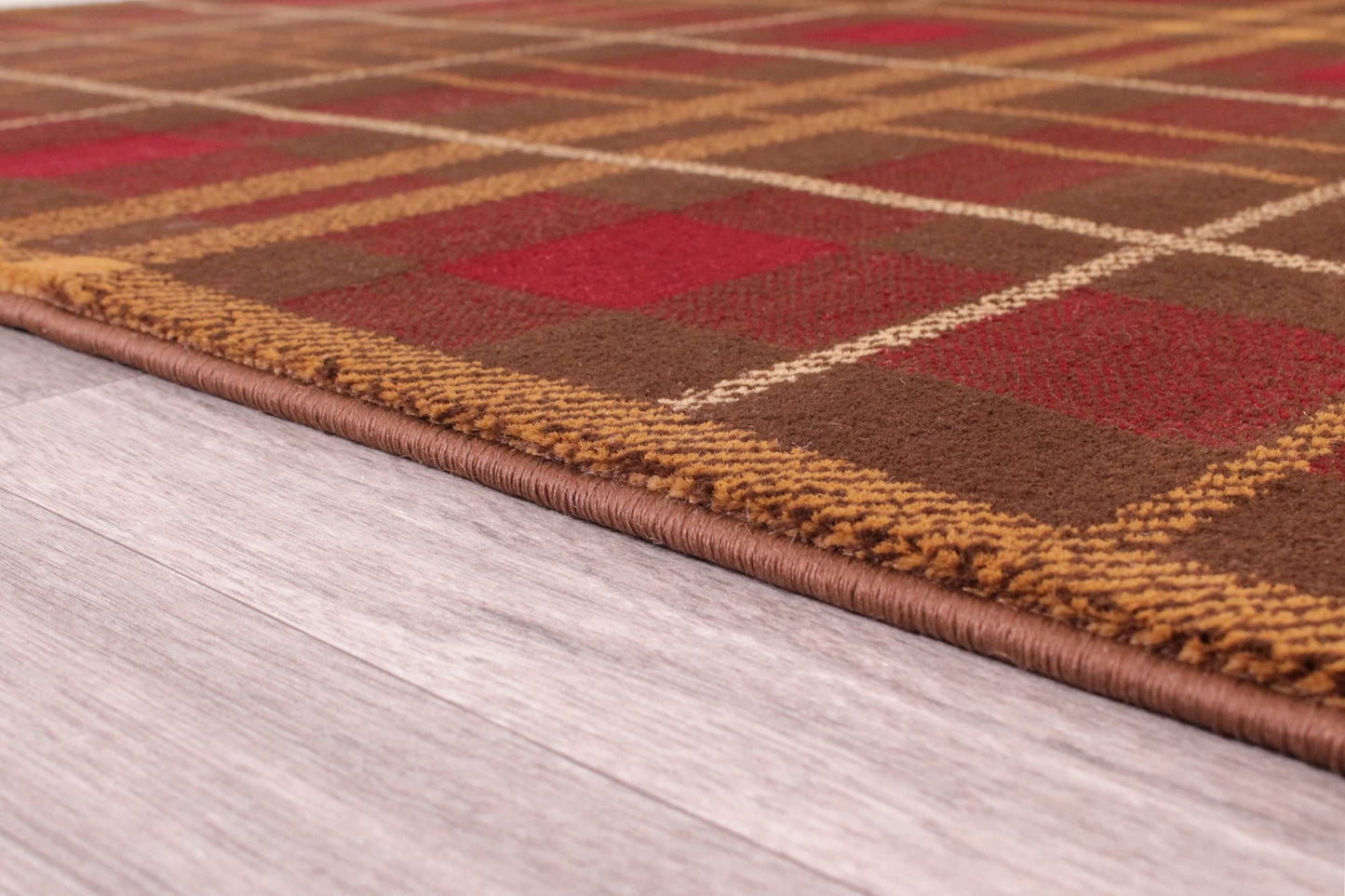 Tartan Rug for Living Room Bedroom Traditional Classic Tartan Check Design Soft Quality Rug Home Carpet