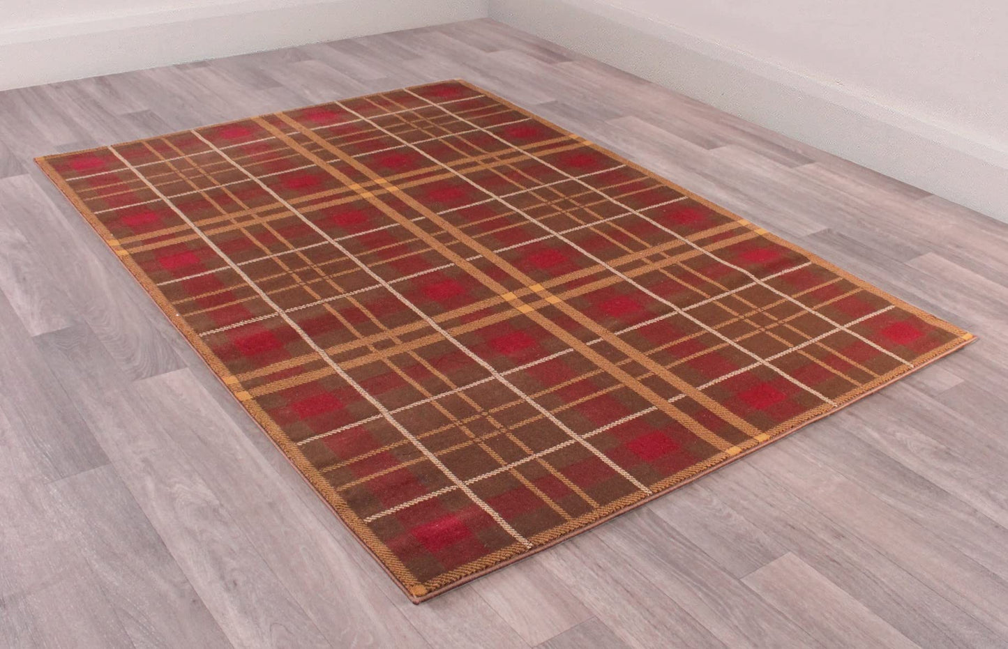 Tartan Rug for Living Room Bedroom Traditional Classic Tartan Check Design Soft Quality Rug Home Carpet