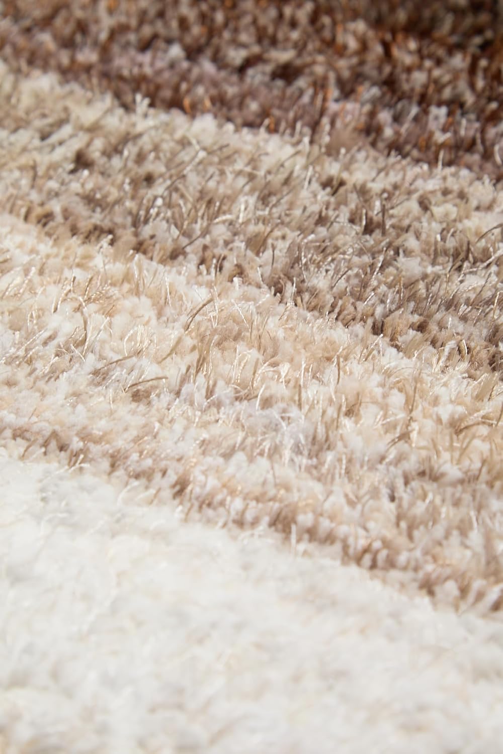 Wave 3D Shaggy Teppich – Latte – 160x230 cm Weicher Plüsch Hochflor Teppich