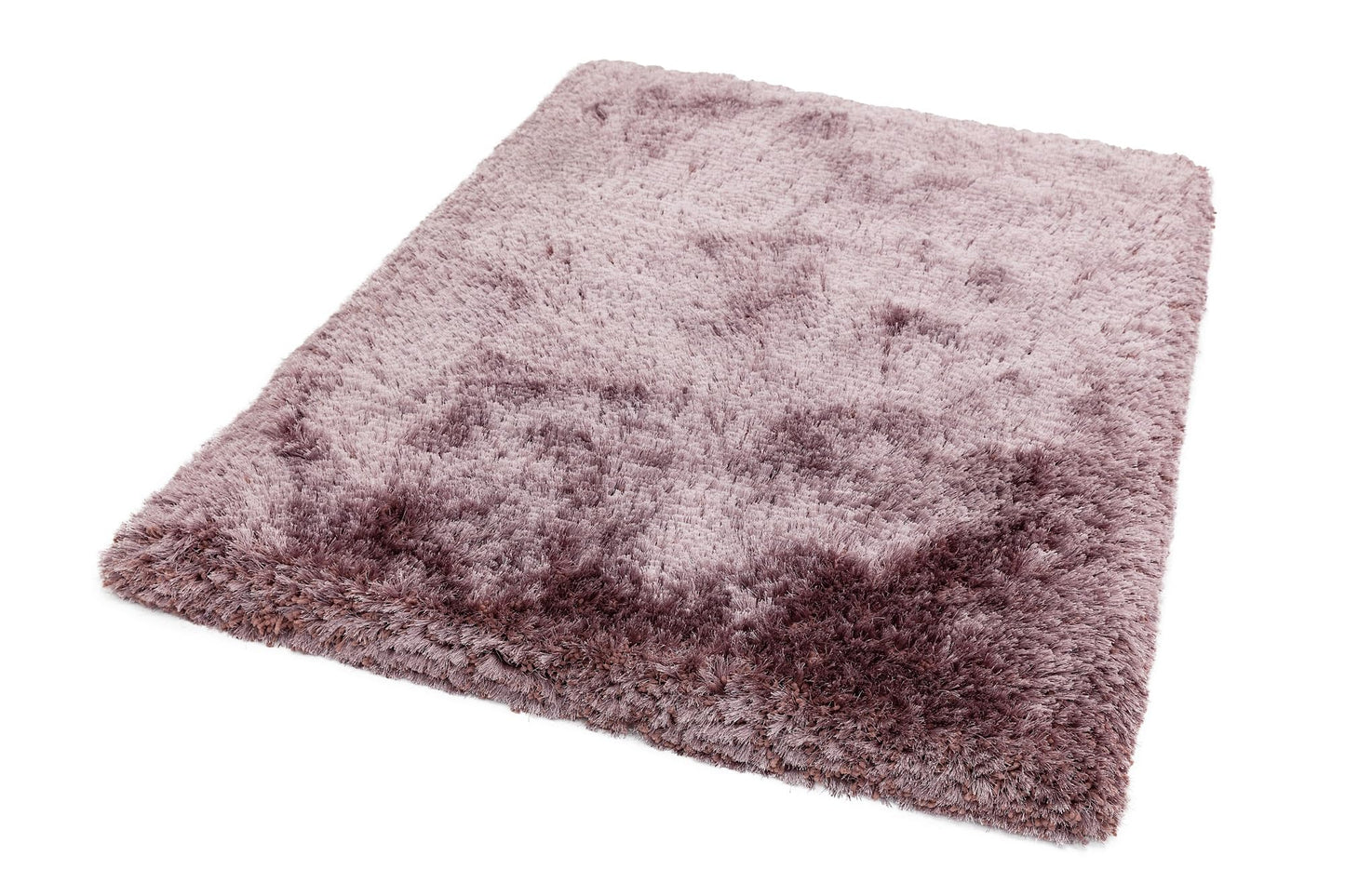 Plüschiger Shaggy-Teppich für Wohnzimmer und Schlafzimmer, Hochflor, dick, flauschig, handgefertigt, fusselfrei, seidig, schimmernd, glänzend, einfarbig, Hochflor-Teppich
