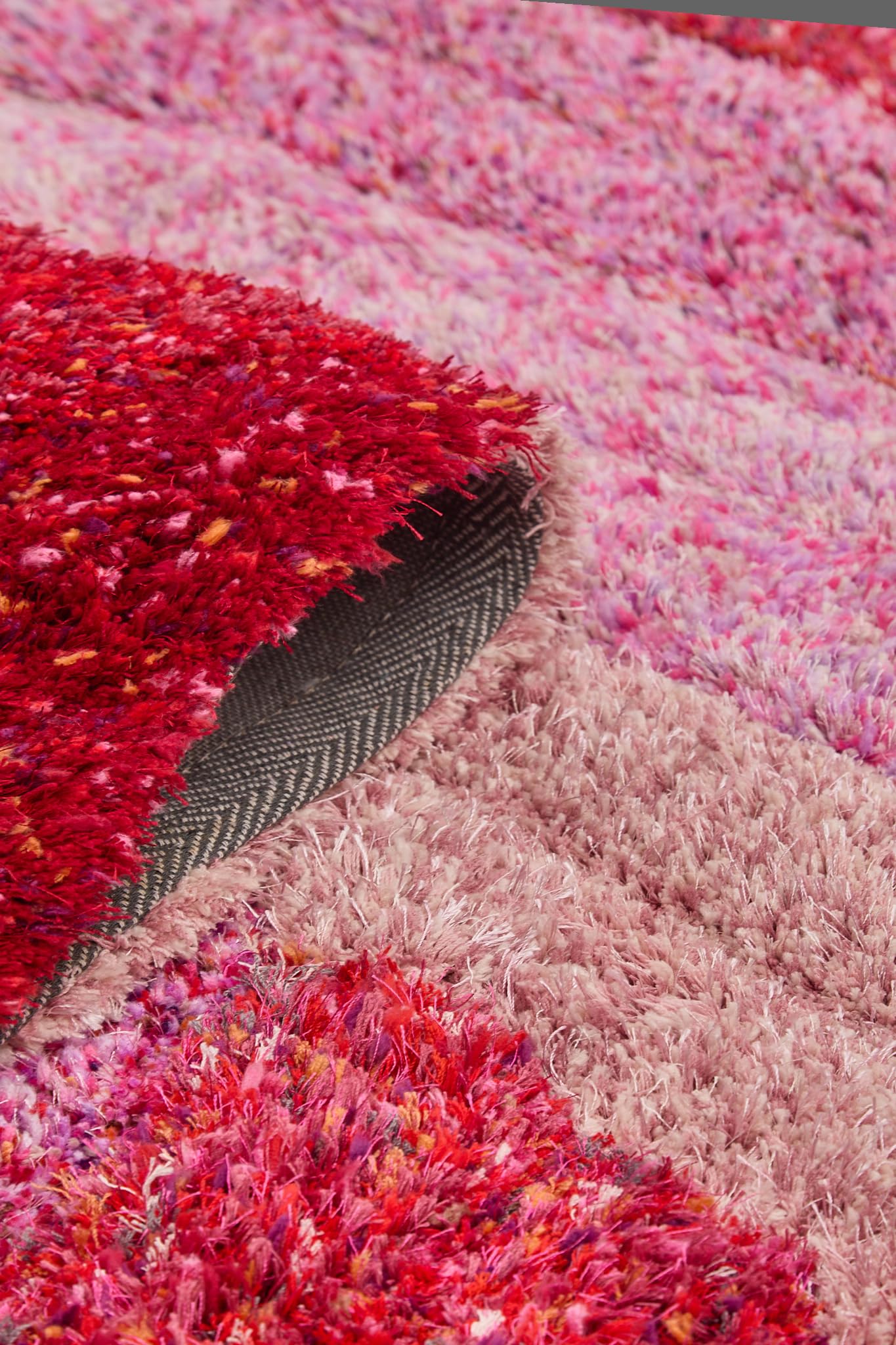Hochflorteppich für Wohnzimmer, Schlafzimmer, Esszimmer, weicher Plüsch, flauschig, seidig, Stella-Wirbelmuster, 3D-Hochflorteppich in großer Größe, 160 x 230 cm (5'3" x 7'7")