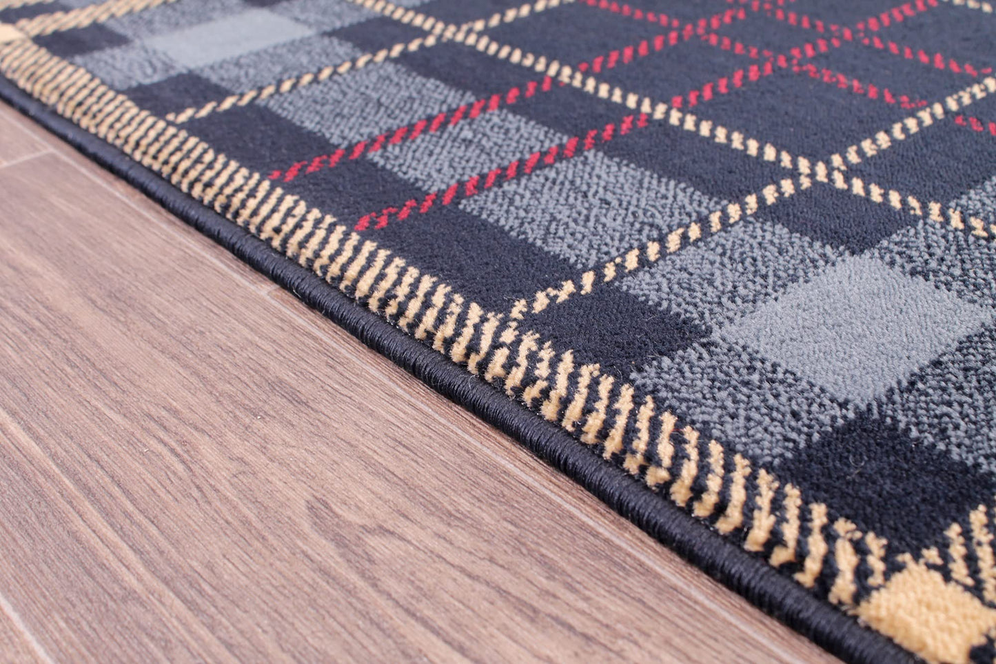 Tartan Rug for Living Room Bedroom Traditional Classic Tartan Check Design Soft Quality Rug Home Carpet