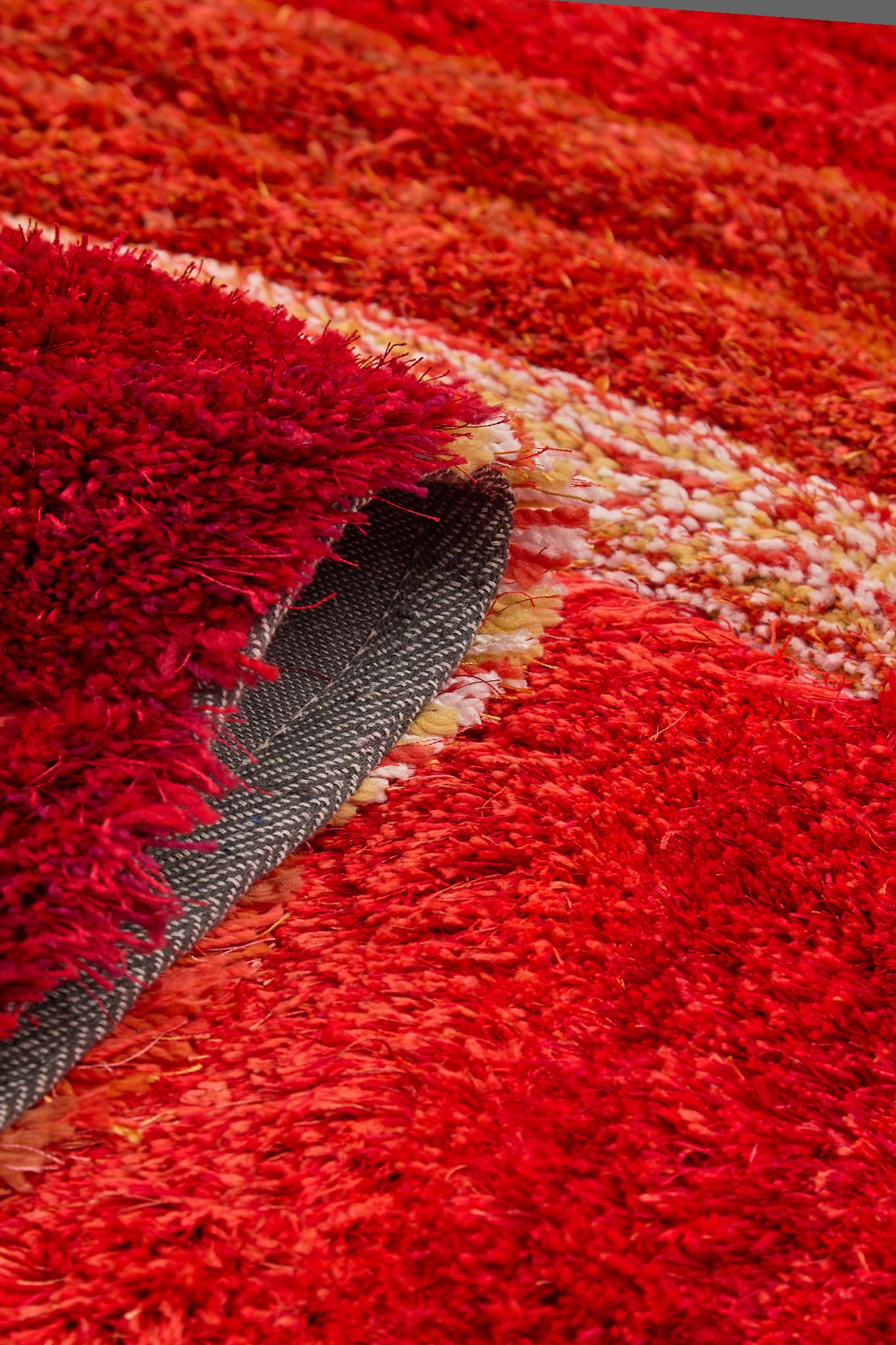 Hochflorteppich für Wohnzimmer, Schlafzimmer, Esszimmer, weicher Plüsch, flauschig, seidig, Stella-Wirbelmuster, 3D-Hochflorteppich in großer Größe, 160 x 230 cm (5'3" x 7'7")