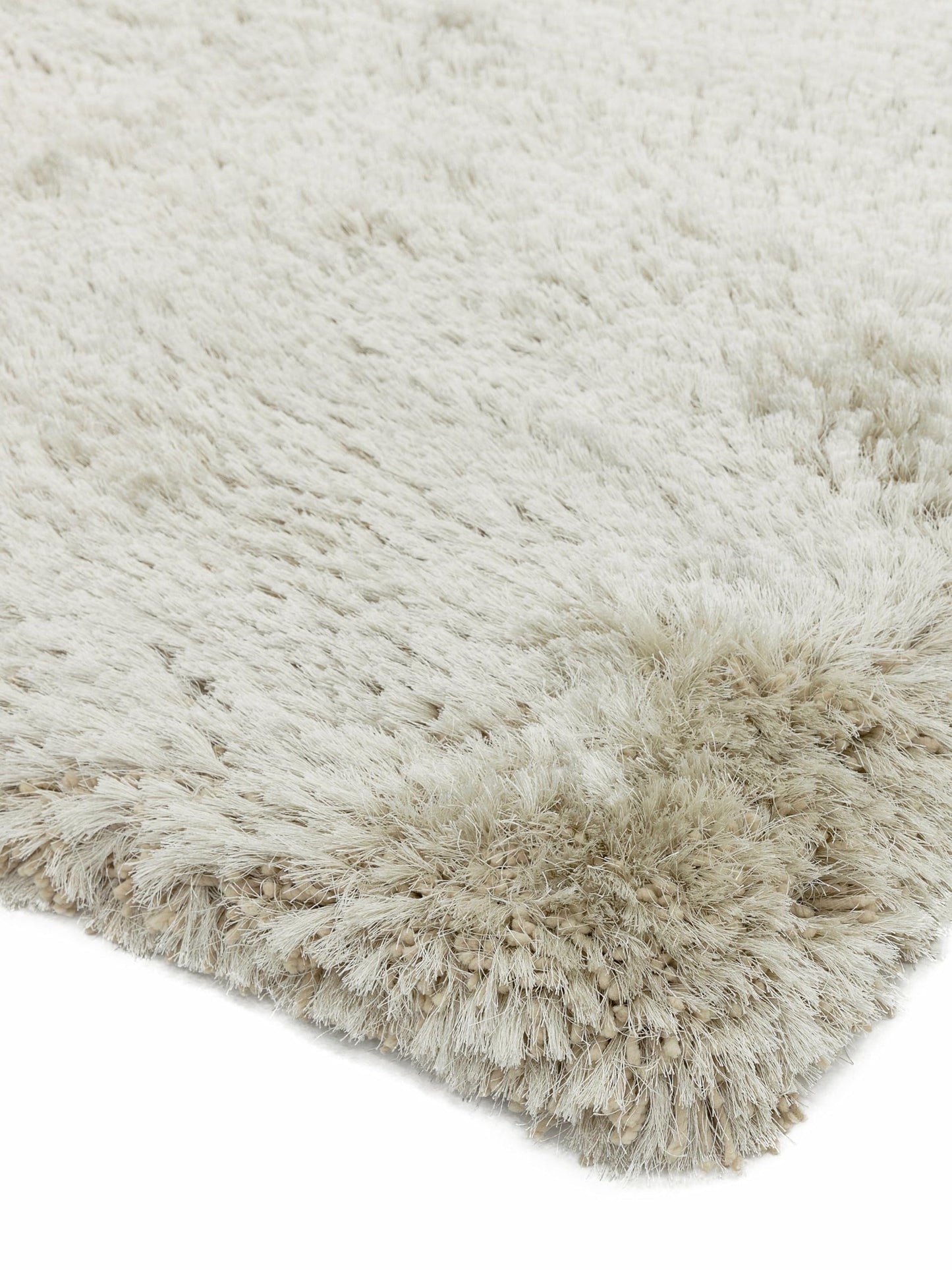 Plüschiger Shaggy-Teppich für Wohnzimmer und Schlafzimmer, Hochflor, dick, flauschig, handgefertigt, fusselfrei, seidig, schimmernd, glänzend, einfarbig, Hochflor-Teppich