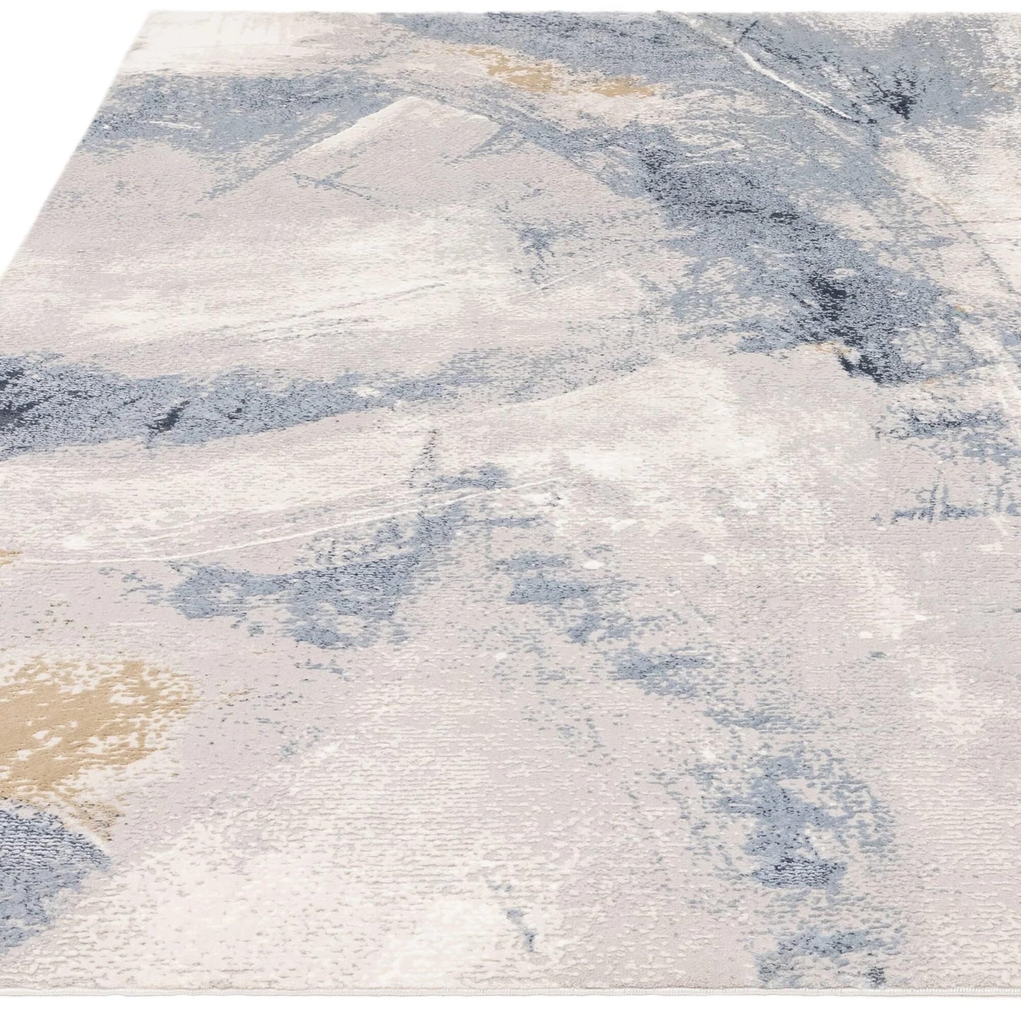 Stellar Abstract Teppich - Marmorierter Stil, seidig glänzend