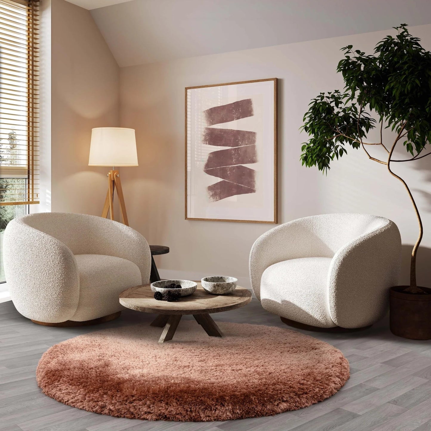 Plüschiger Shaggy-Teppich für Wohnzimmer und Schlafzimmer, Hochflor, dick, flauschig, handgefertigt, fusselfrei, seidig, schimmernd, glänzend, einfarbig, Hochflor-Teppich