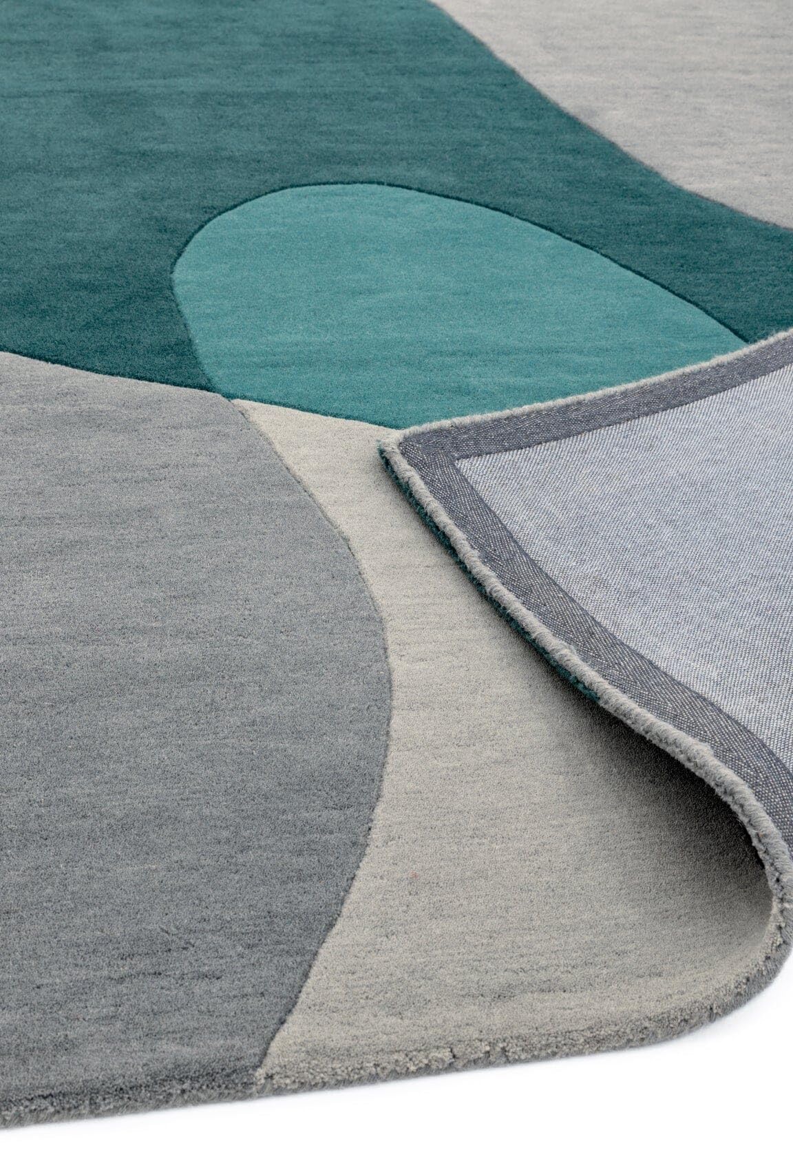 Matrix Arc Rug for Living Room Bedroom Soft Wool Hand Tufted Carpet Retro Geometric Multi Rug