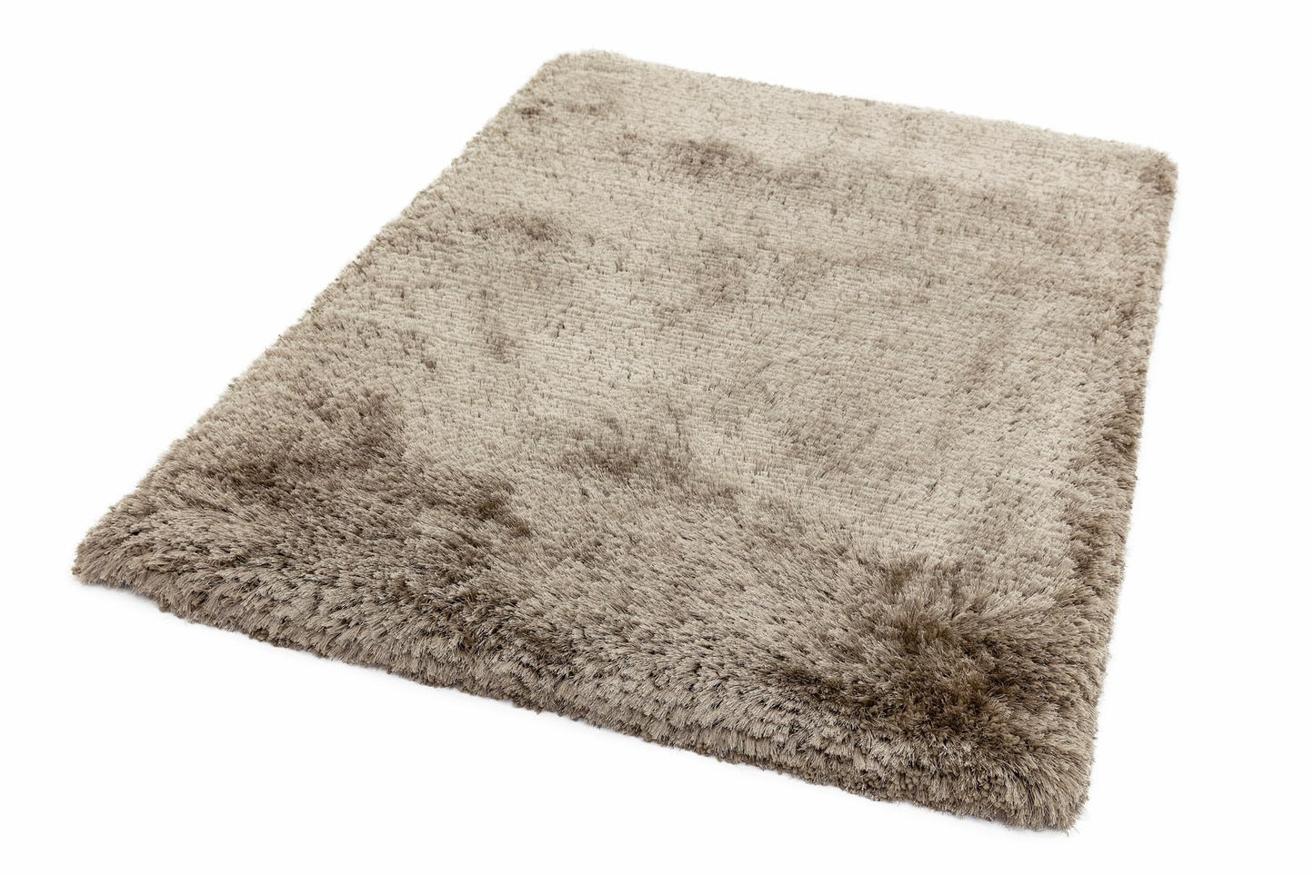 Plüschiger Shaggy-Teppich für Wohnzimmer und Schlafzimmer, Hochflor, dick, flauschig, handgefertigt, fusselfrei, seidig, schimmernd, glänzend, einfarbig, Hochflor-Teppich
