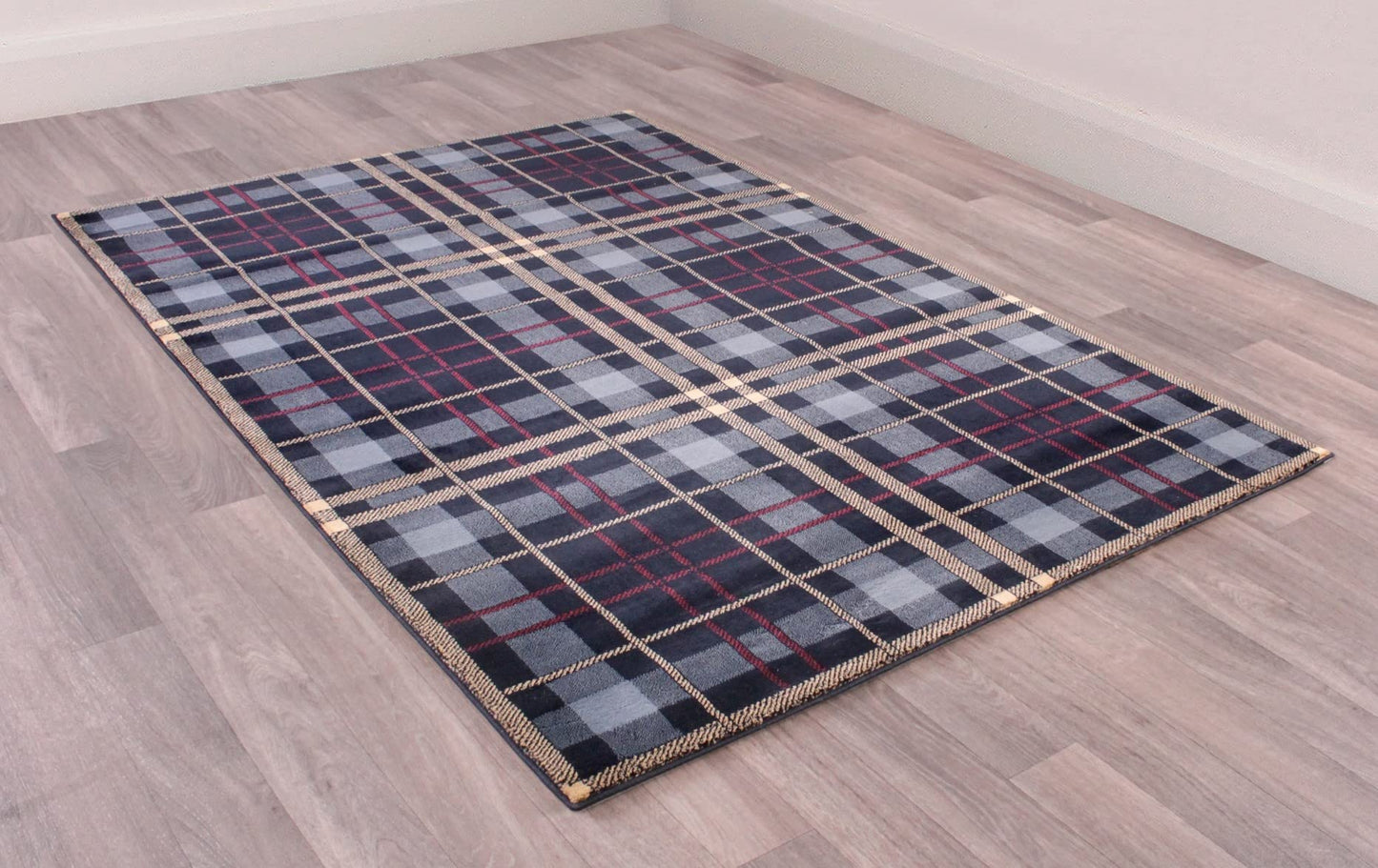 Tartan Rug for Living Room Bedroom Traditional Classic Tartan Check Design Soft Quality Rug Home Carpet