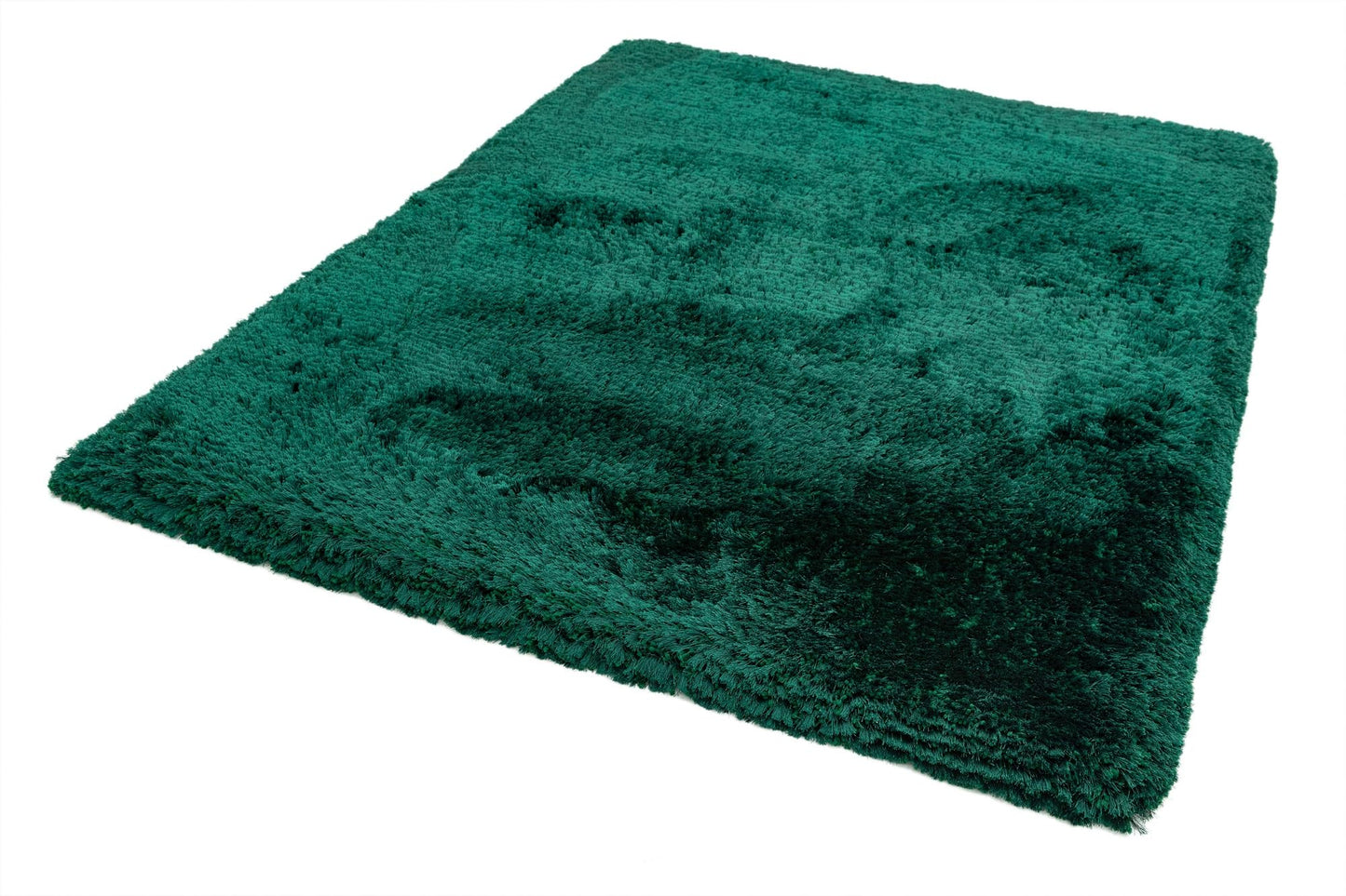 Plüschiger Shaggy-Teppich für Wohnzimmer und Schlafzimmer, Hochflor, dick, flauschig, handgefertigt, fusselfrei, seidig, schimmernd, glänzend, einfarbig, Hochflor-Teppich