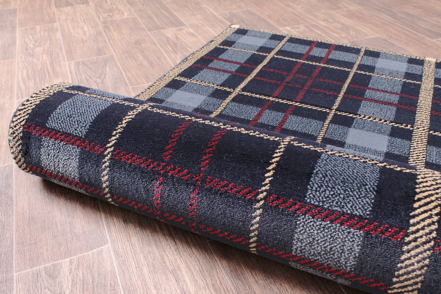 Tartan Rug for Living Room Bedroom Traditional Classic Tartan Check Design Soft Quality Rug Home Carpet