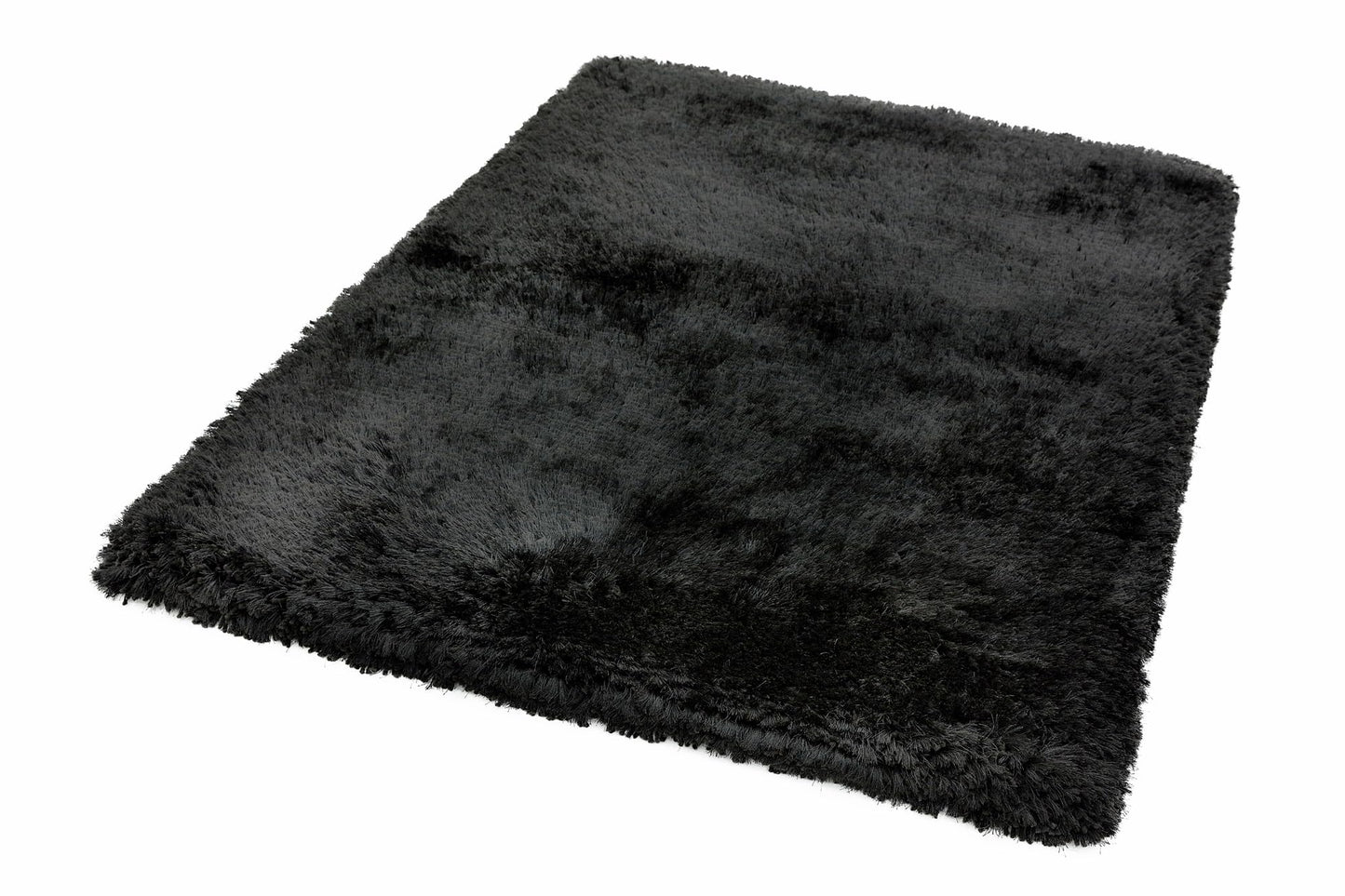 Plüschiger Shaggy-Teppich für Wohnzimmer und Schlafzimmer, Hochflor, dick, flauschig, handgefertigt, fusselfrei, seidig, schimmernd, glänzend, einfarbig, Hochflor-Teppich