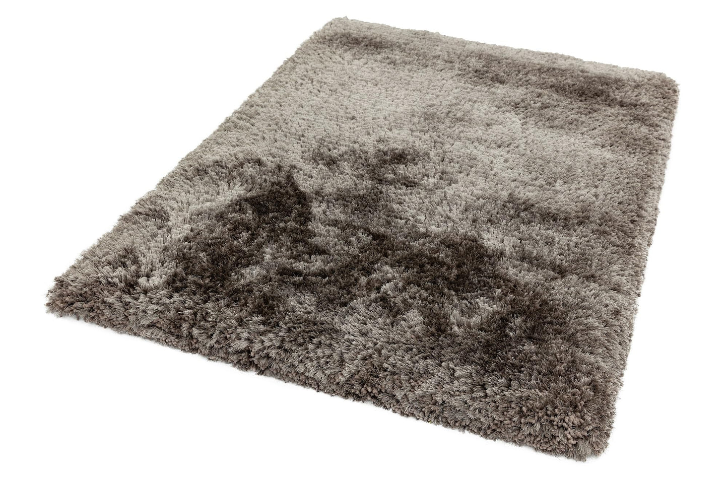 Plüschiger Shaggy-Teppich für Wohnzimmer und Schlafzimmer, Hochflor, dick, flauschig, handgefertigt, fusselfrei, seidig, schimmernd, glänzend, einfarbig, Hochflor-Teppich