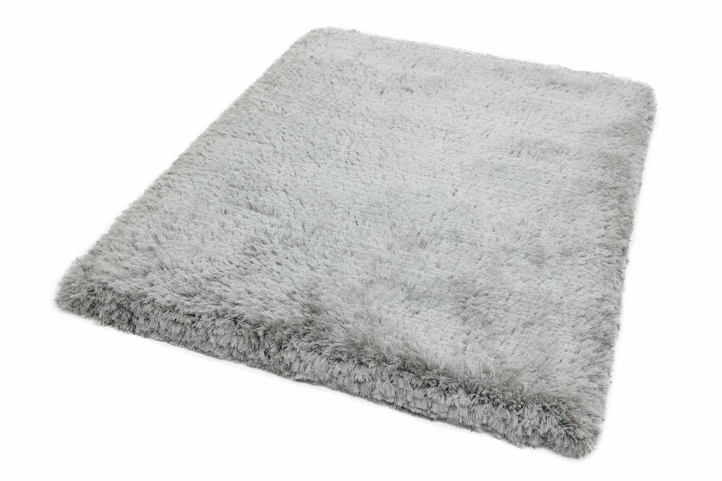 Plüschiger Shaggy-Teppich für Wohnzimmer und Schlafzimmer, Hochflor, dick, flauschig, handgefertigt, fusselfrei, seidig, schimmernd, glänzend, einfarbig, Hochflor-Teppich