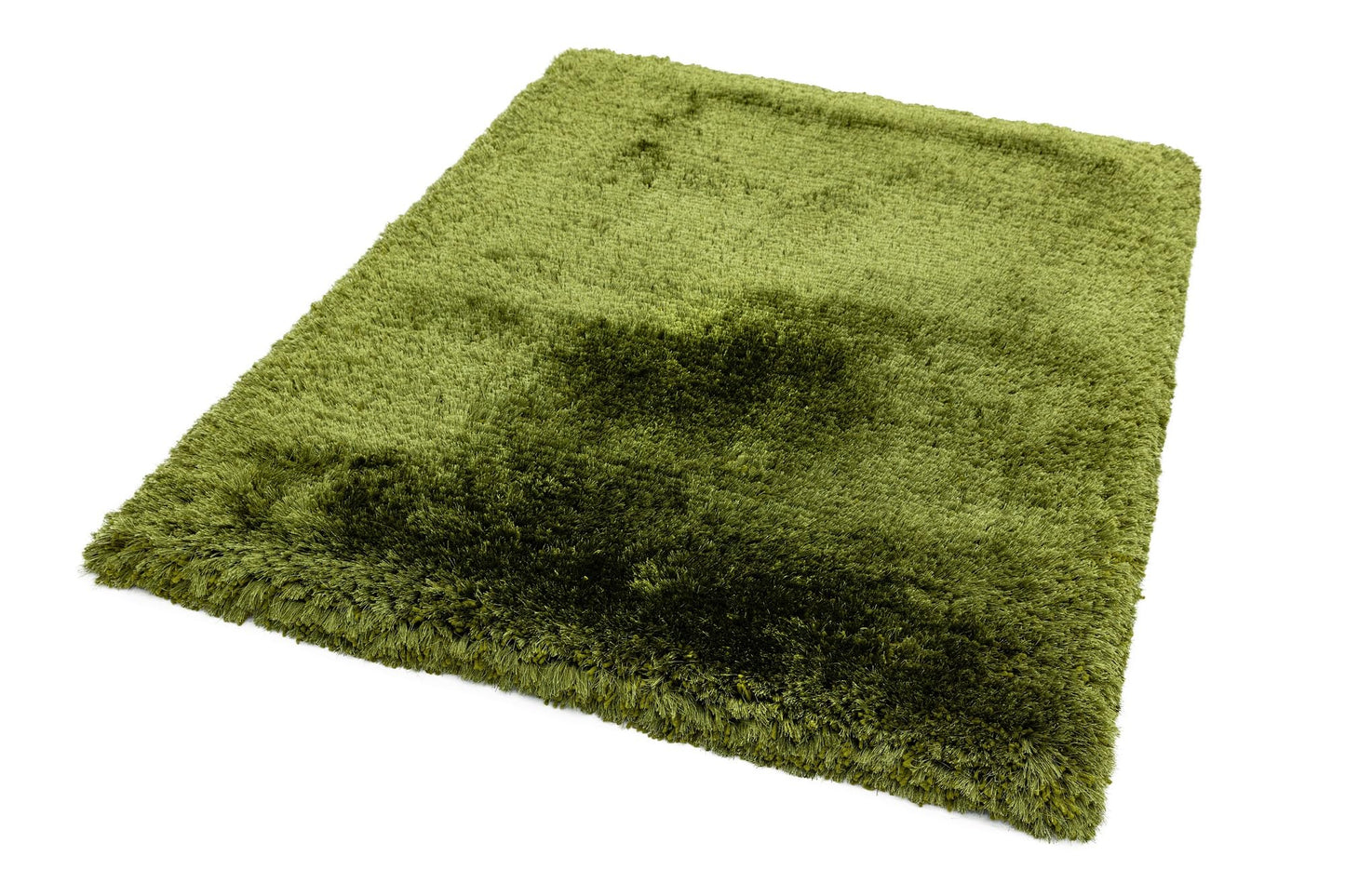 Plüschiger Shaggy-Teppich für Wohnzimmer und Schlafzimmer, Hochflor, dick, flauschig, handgefertigt, fusselfrei, seidig, schimmernd, glänzend, einfarbig, Hochflor-Teppich
