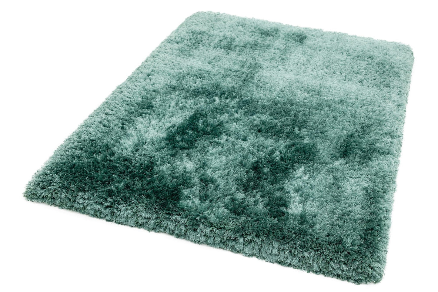 Plüschiger Shaggy-Teppich für Wohnzimmer und Schlafzimmer, Hochflor, dick, flauschig, handgefertigt, fusselfrei, seidig, schimmernd, glänzend, einfarbig, Hochflor-Teppich