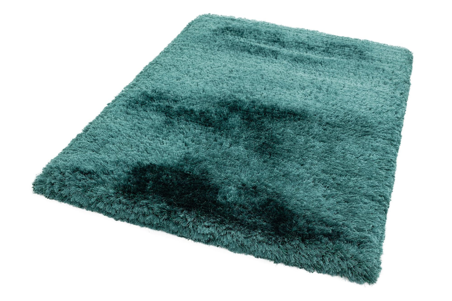 Plüschiger Shaggy-Teppich für Wohnzimmer und Schlafzimmer, Hochflor, dick, flauschig, handgefertigt, fusselfrei, seidig, schimmernd, glänzend, einfarbig, Hochflor-Teppich