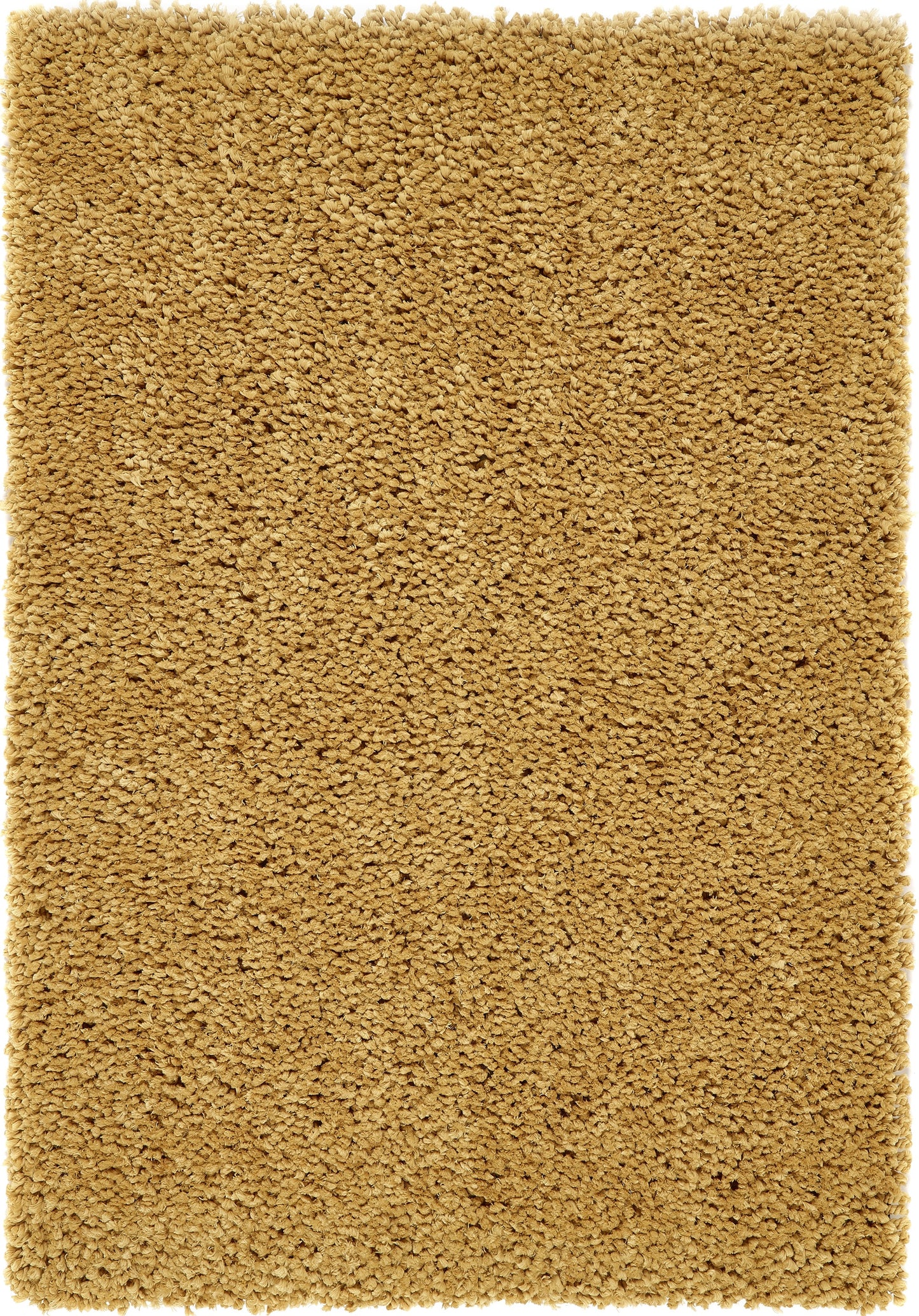 Origins Portland Modern Plain High Pile Super Soft Fluffy Shaggy Rug in Ochre Yellow