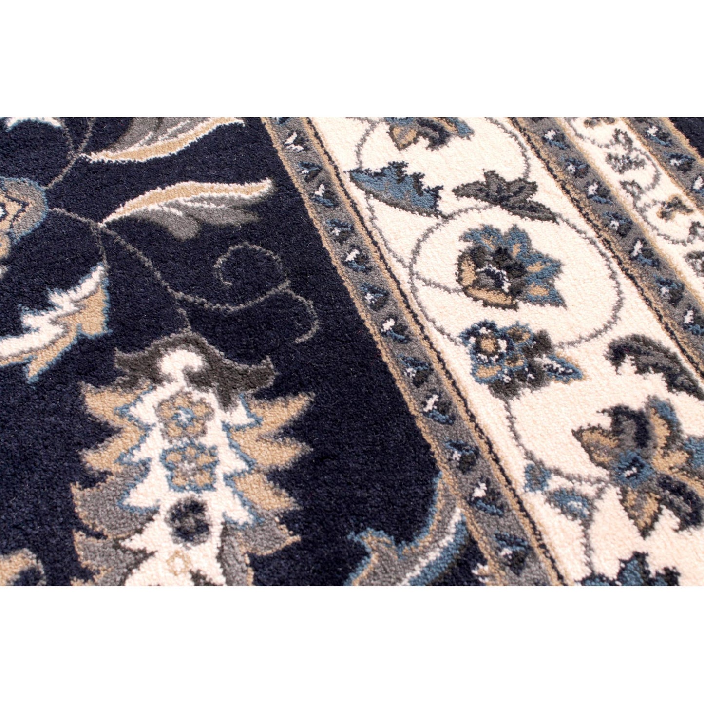 Sherborne Navy Rug Traditional Classic Oriental Bedroom Living Room Rug