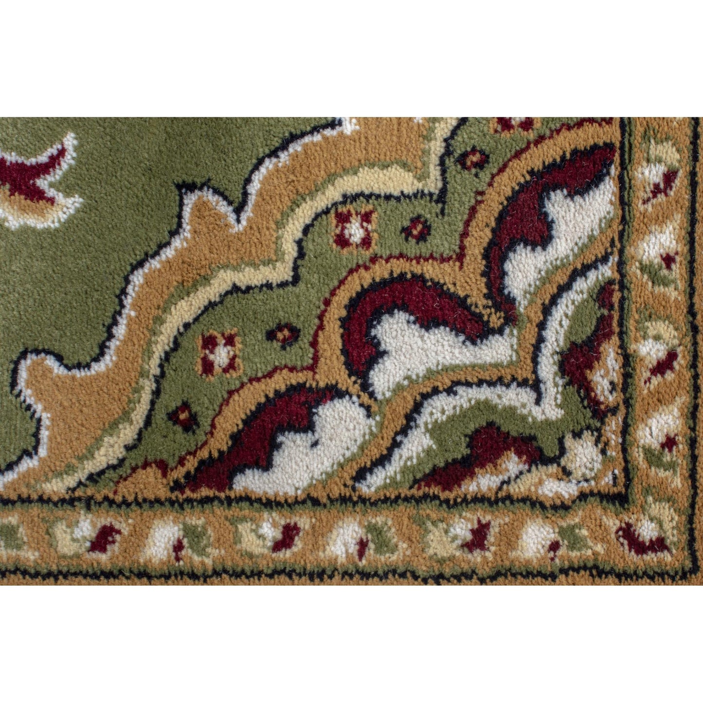 Sherborne Green Rug Traditional Classic Oriental Bedroom Living Room Rug