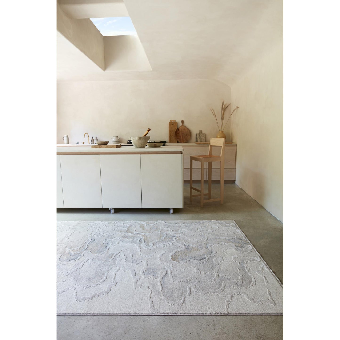 Seville 02 Setas Kurzflor Teppich Modern Abstrakt Soft Touch Seidiger Teppich in Beige Natur