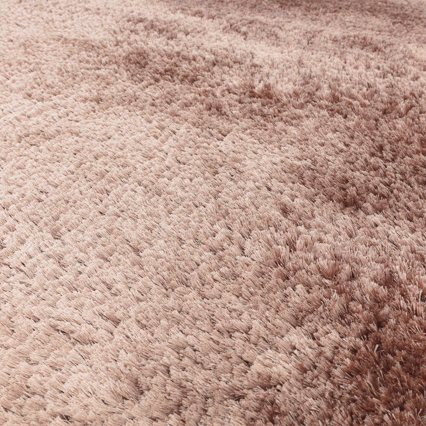 Plüschiger Shaggy-Teppich für Wohnzimmer und Schlafzimmer, Hochflor, dick, flauschig, handgefertigt, fusselfrei, seidig, schimmernd, glänzend, einfarbig, Hochflor-Teppich
