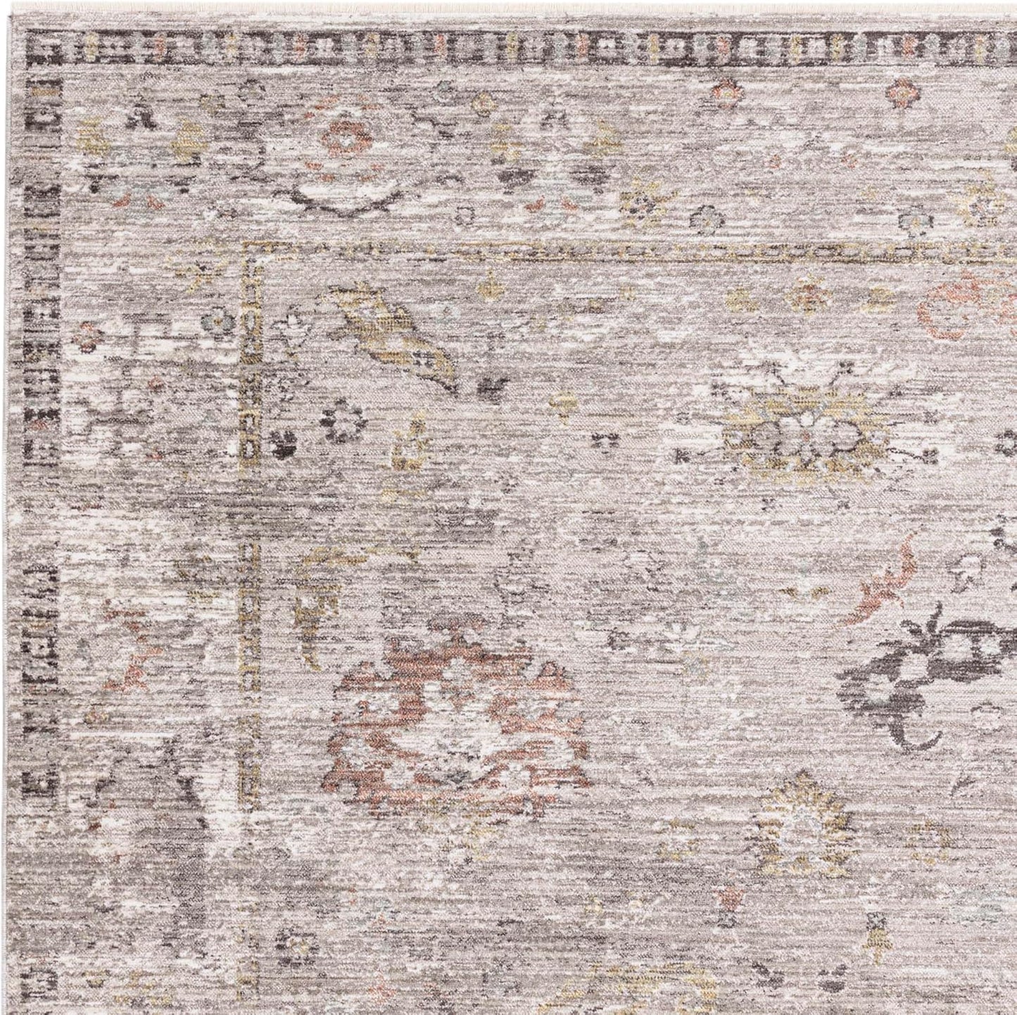 Jasper JA04 Grey Silver Runner – Traditional Antique Style Rug 67x240 cm