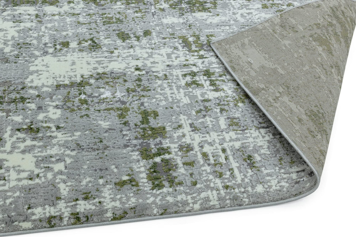 Orion Abstrakter Teppich, glänzendes metallisches Wonderlust-Design
