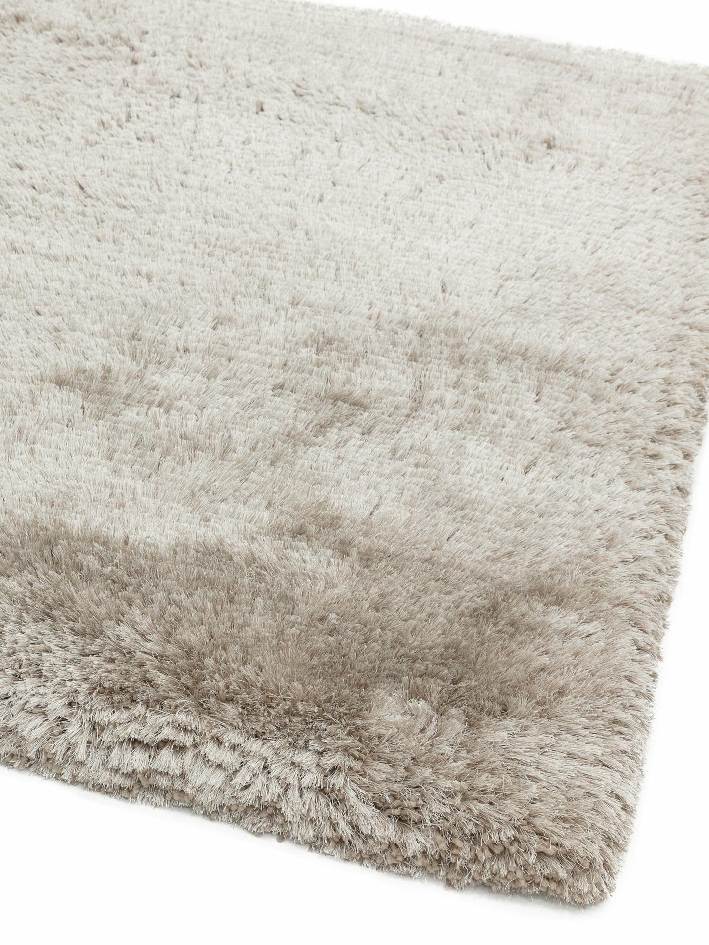 Plüschiger Shaggy-Teppich für Wohnzimmer und Schlafzimmer, Hochflor, dick, flauschig, handgefertigt, fusselfrei, seidig, schimmernd, glänzend, einfarbig, Hochflor-Teppich