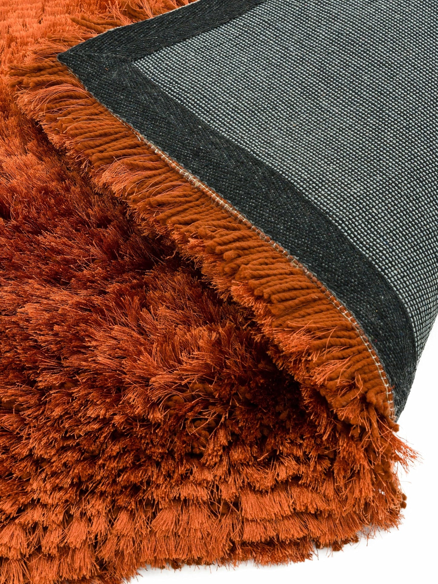 Plüschiger Shaggy-Teppich für Wohnzimmer und Schlafzimmer, Hochflor, dick, flauschig, handgefertigt, fusselfrei, seidig, schimmernd, glänzend, einfarbig, Hochflor-Teppich