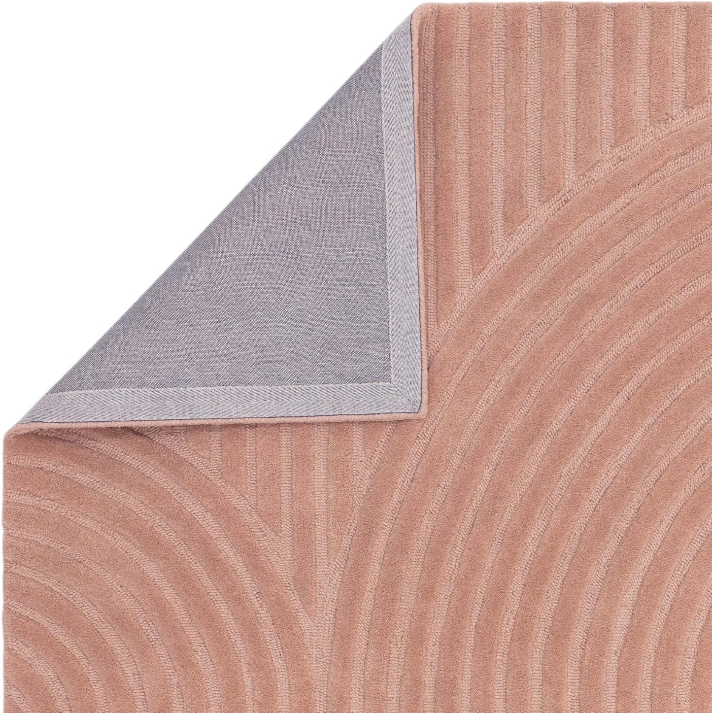 Handmade Wool Rug Geometric Modern Classic Soft Luxury – Hague Blush Pink