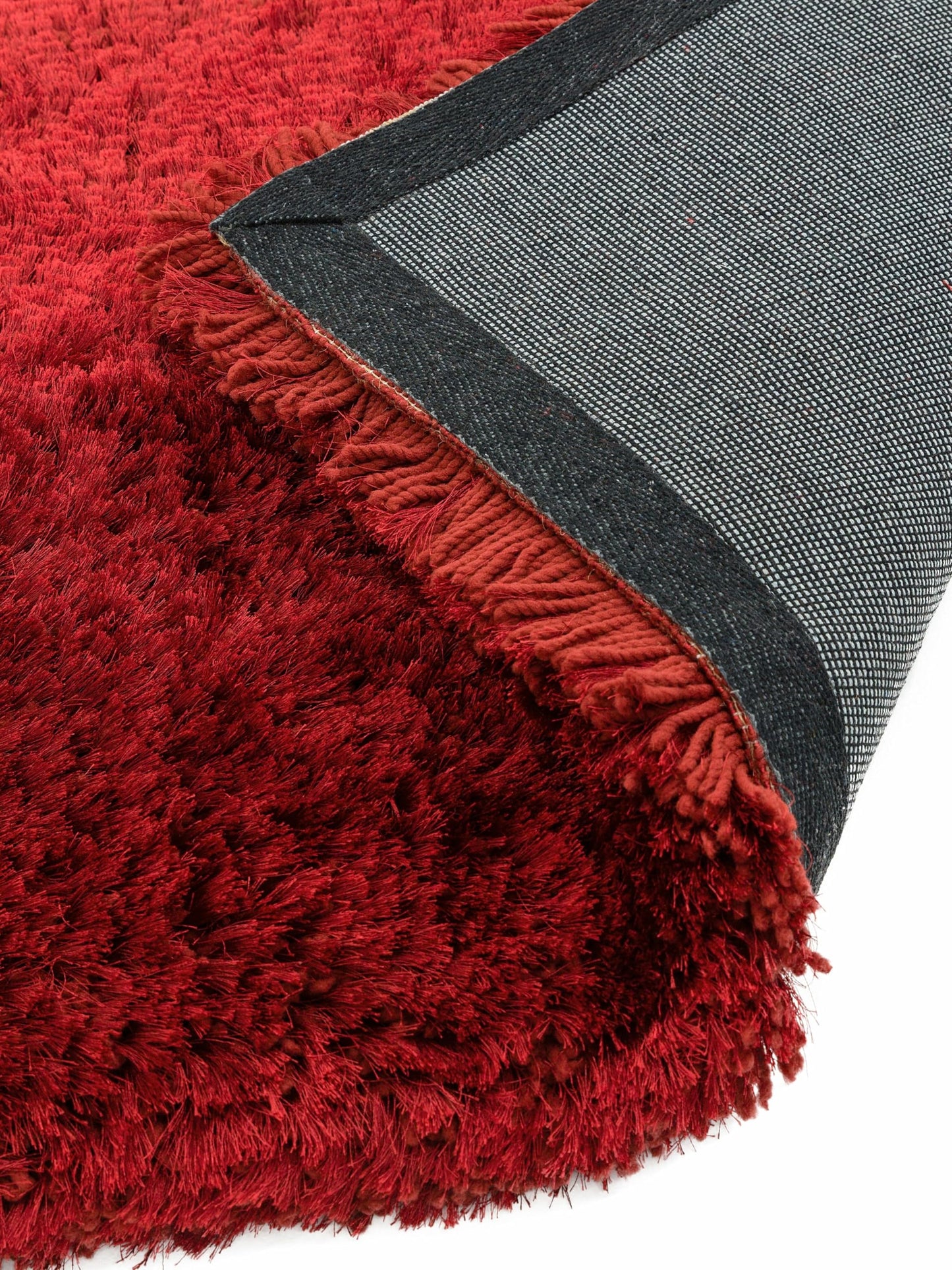 Plüschiger Shaggy-Teppich für Wohnzimmer und Schlafzimmer, Hochflor, dick, flauschig, handgefertigt, fusselfrei, seidig, schimmernd, glänzend, einfarbig, Hochflor-Teppich