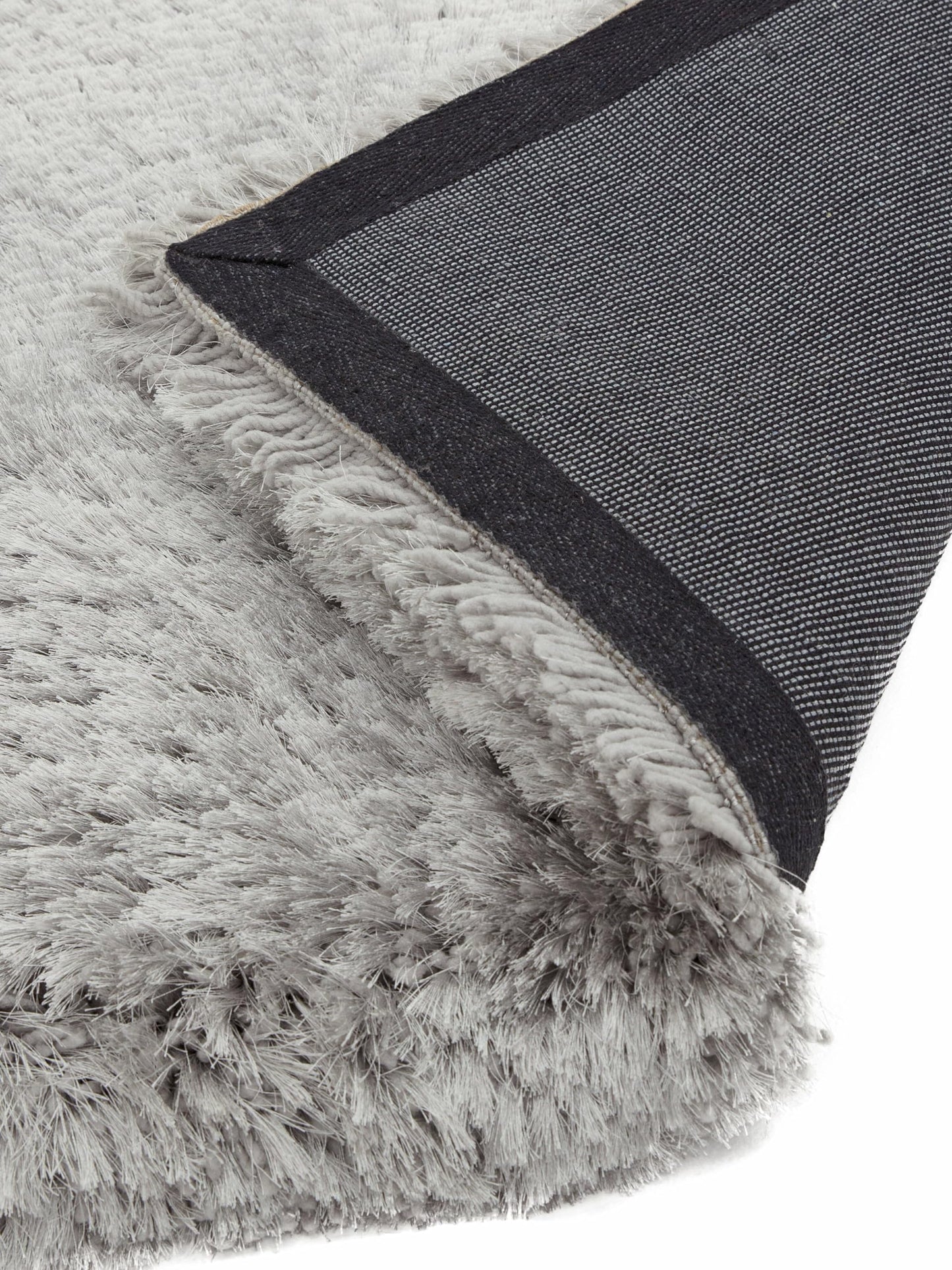 Plüschiger Shaggy-Teppich für Wohnzimmer und Schlafzimmer, Hochflor, dick, flauschig, handgefertigt, fusselfrei, seidig, schimmernd, glänzend, einfarbig, Hochflor-Teppich