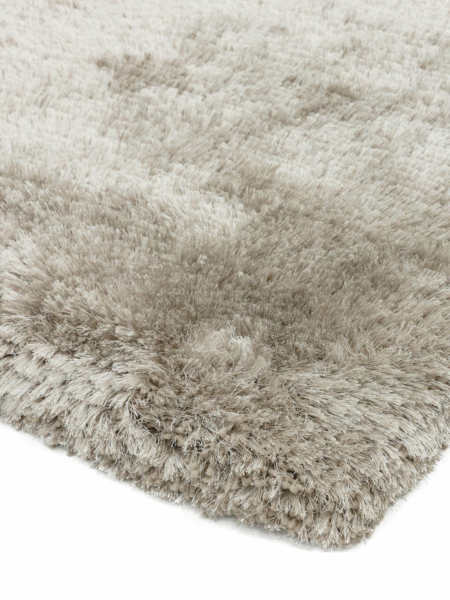 Plüschiger Shaggy-Teppich für Wohnzimmer und Schlafzimmer, Hochflor, dick, flauschig, handgefertigt, fusselfrei, seidig, schimmernd, glänzend, einfarbig, Hochflor-Teppich