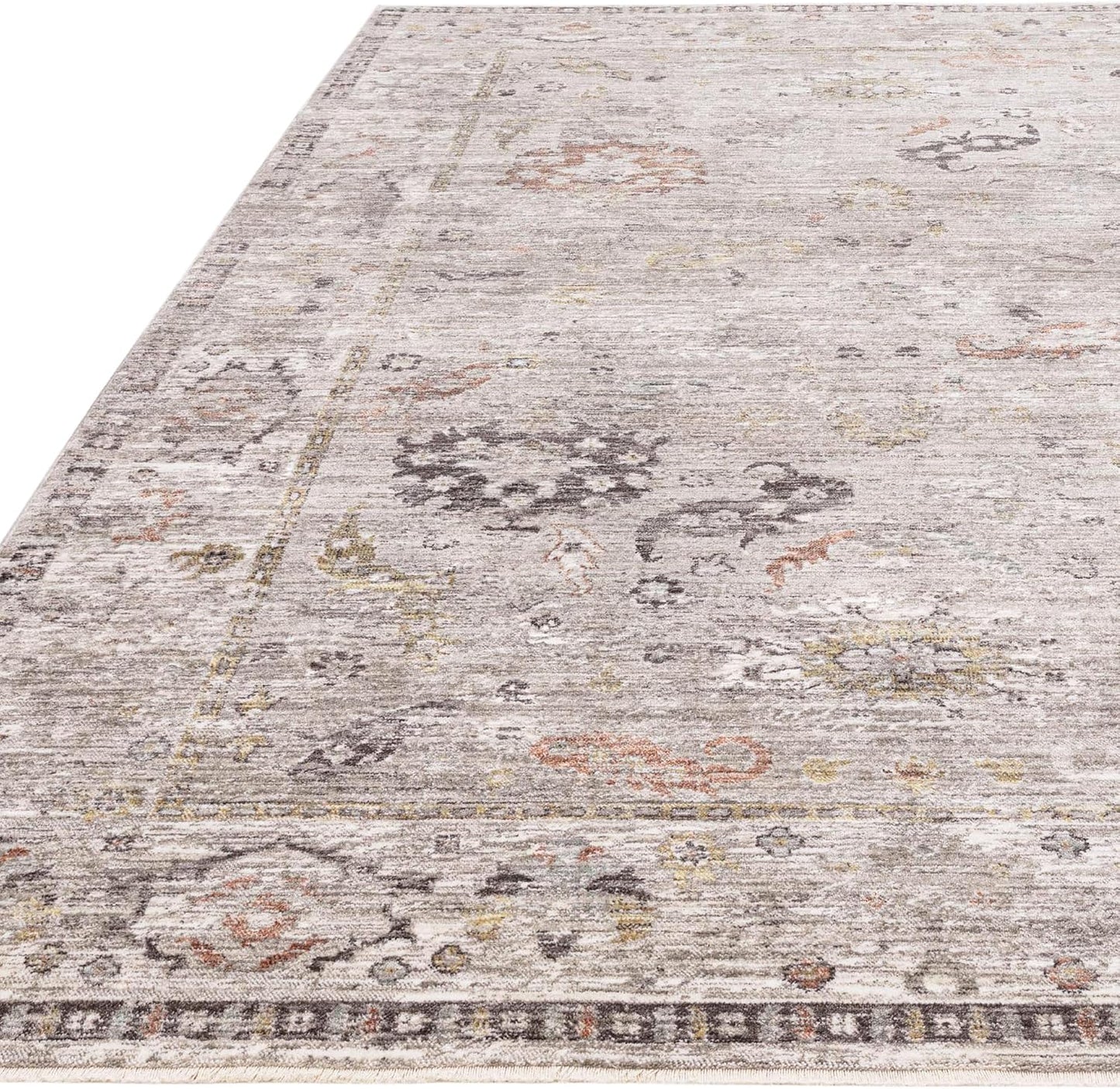 Jasper JA04 Grey Silver Runner – Traditional Antique Style Rug 67x240 cm