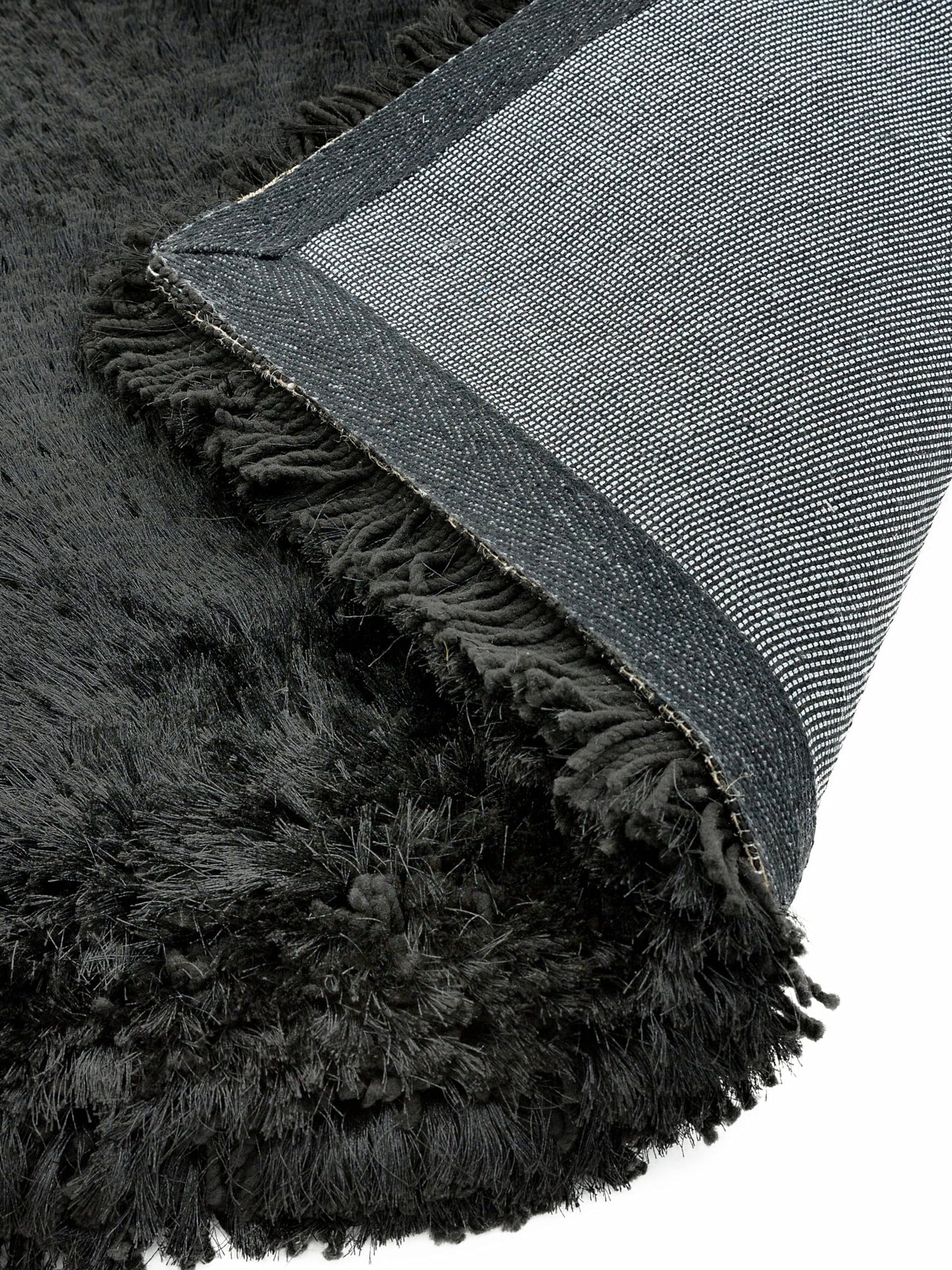 Plüschiger Shaggy-Teppich für Wohnzimmer und Schlafzimmer, Hochflor, dick, flauschig, handgefertigt, fusselfrei, seidig, schimmernd, glänzend, einfarbig, Hochflor-Teppich