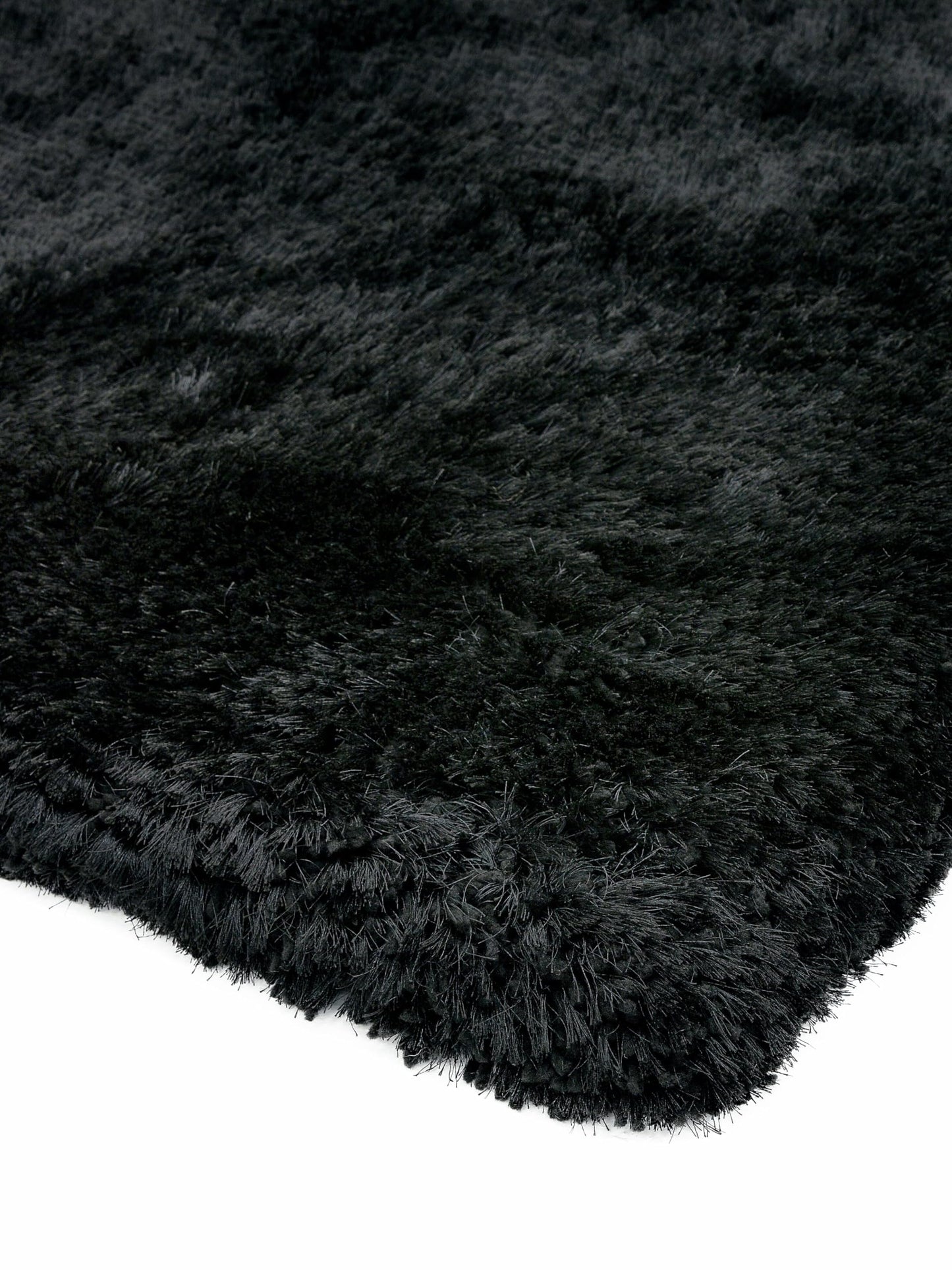 Plüschiger Shaggy-Teppich für Wohnzimmer und Schlafzimmer, Hochflor, dick, flauschig, handgefertigt, fusselfrei, seidig, schimmernd, glänzend, einfarbig, Hochflor-Teppich